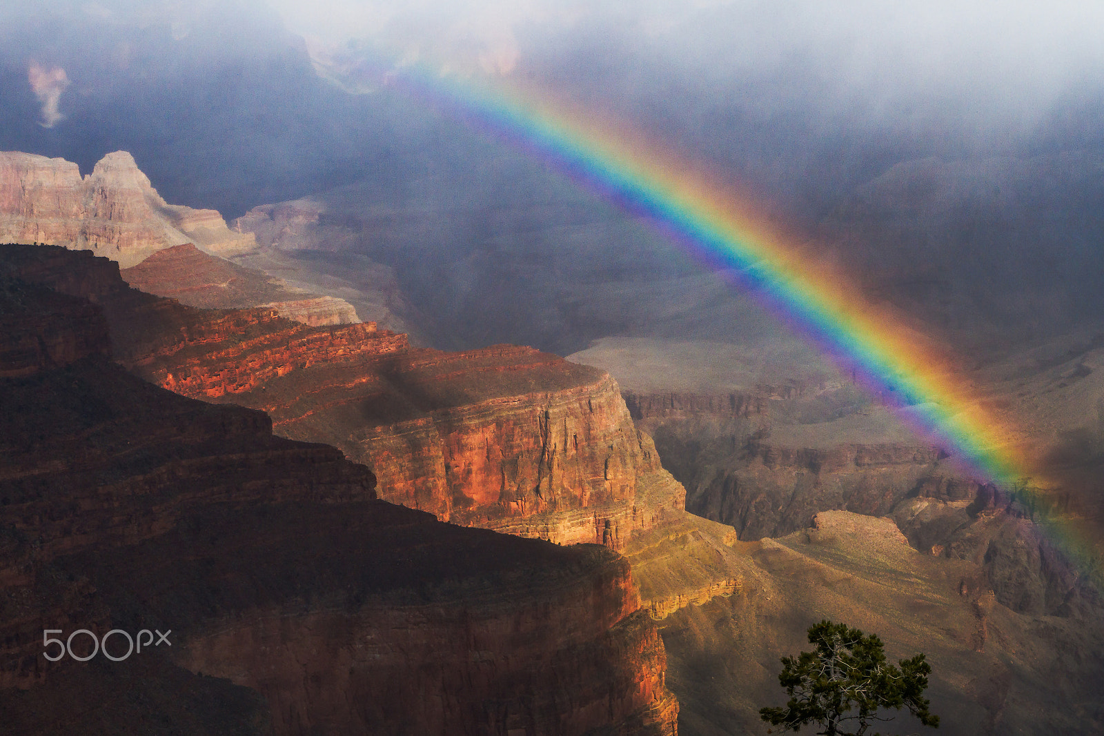 Sigma 17-70mm F2.8-4 DC Macro OS HSM sample photo. Rainbow amid the canyon photography