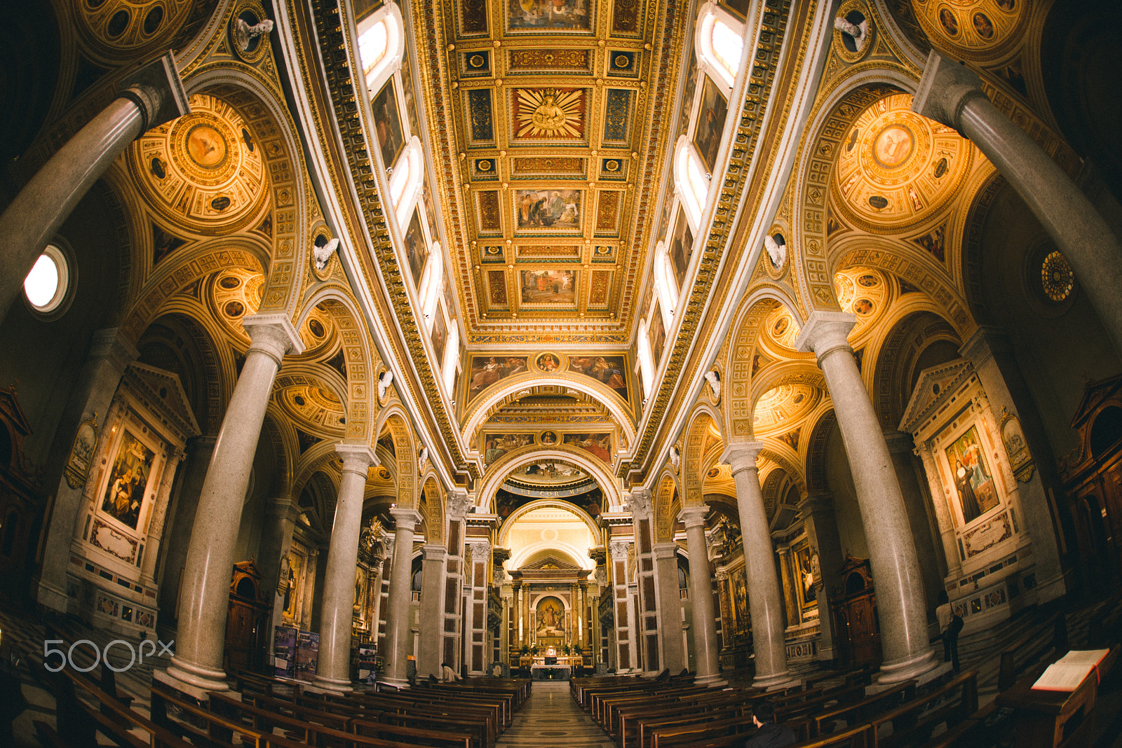 Nikon D600 + Sigma 15mm F2.8 EX DG Diagonal Fisheye sample photo. Inside rome photography