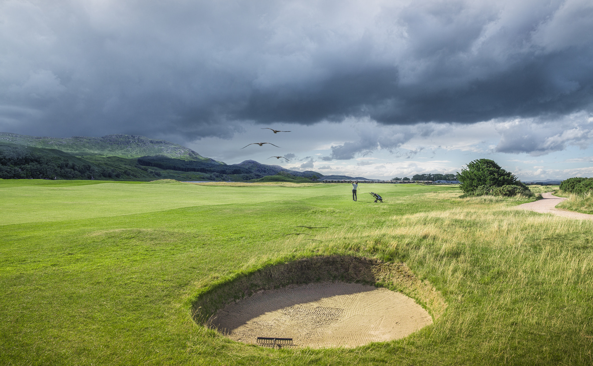 Hasselblad H3D + HCD 28 sample photo. Scottish golf landscape photography
