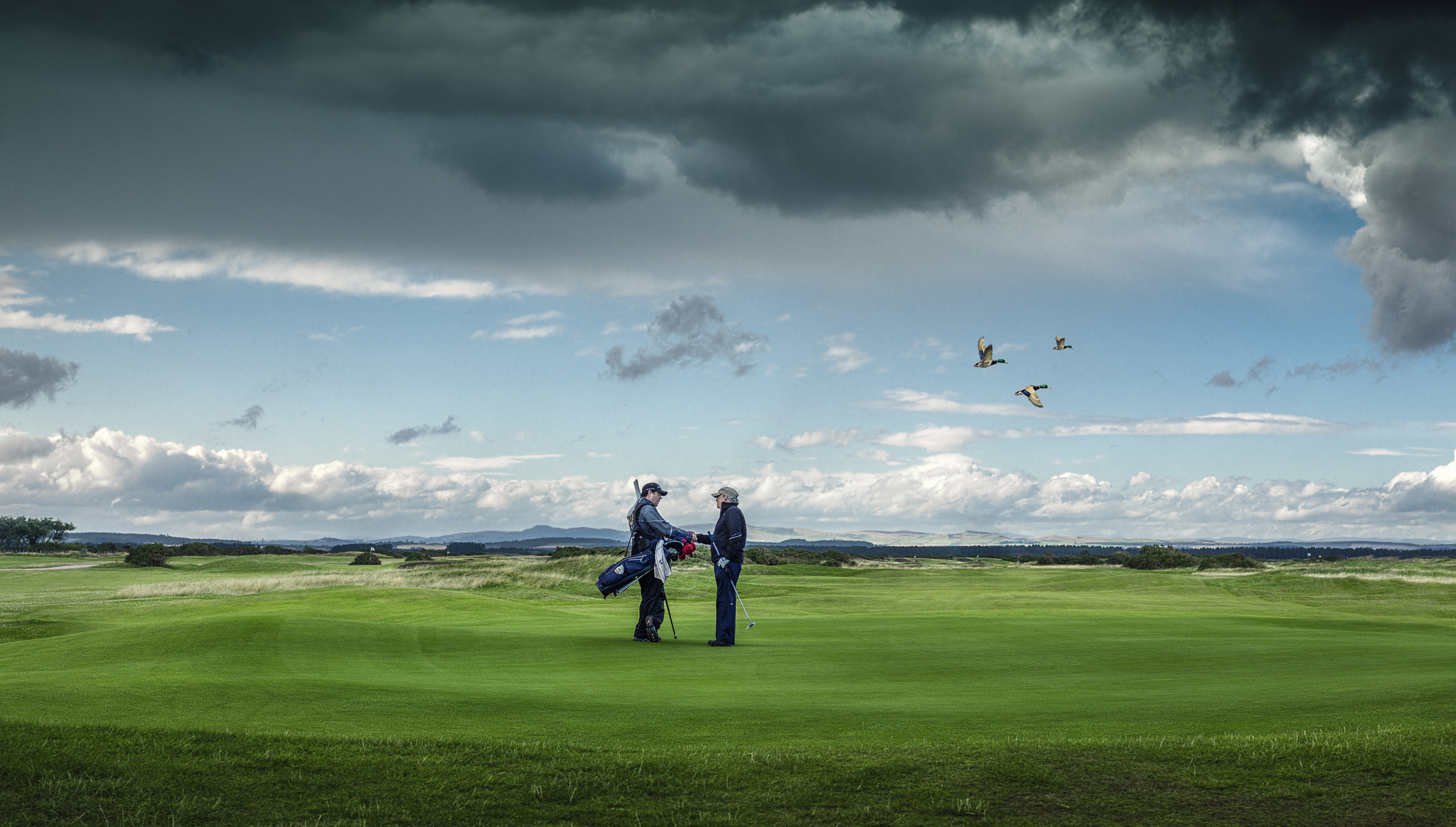 Hasselblad H3D + HC 80 sample photo. Scottish golf landscape photography
