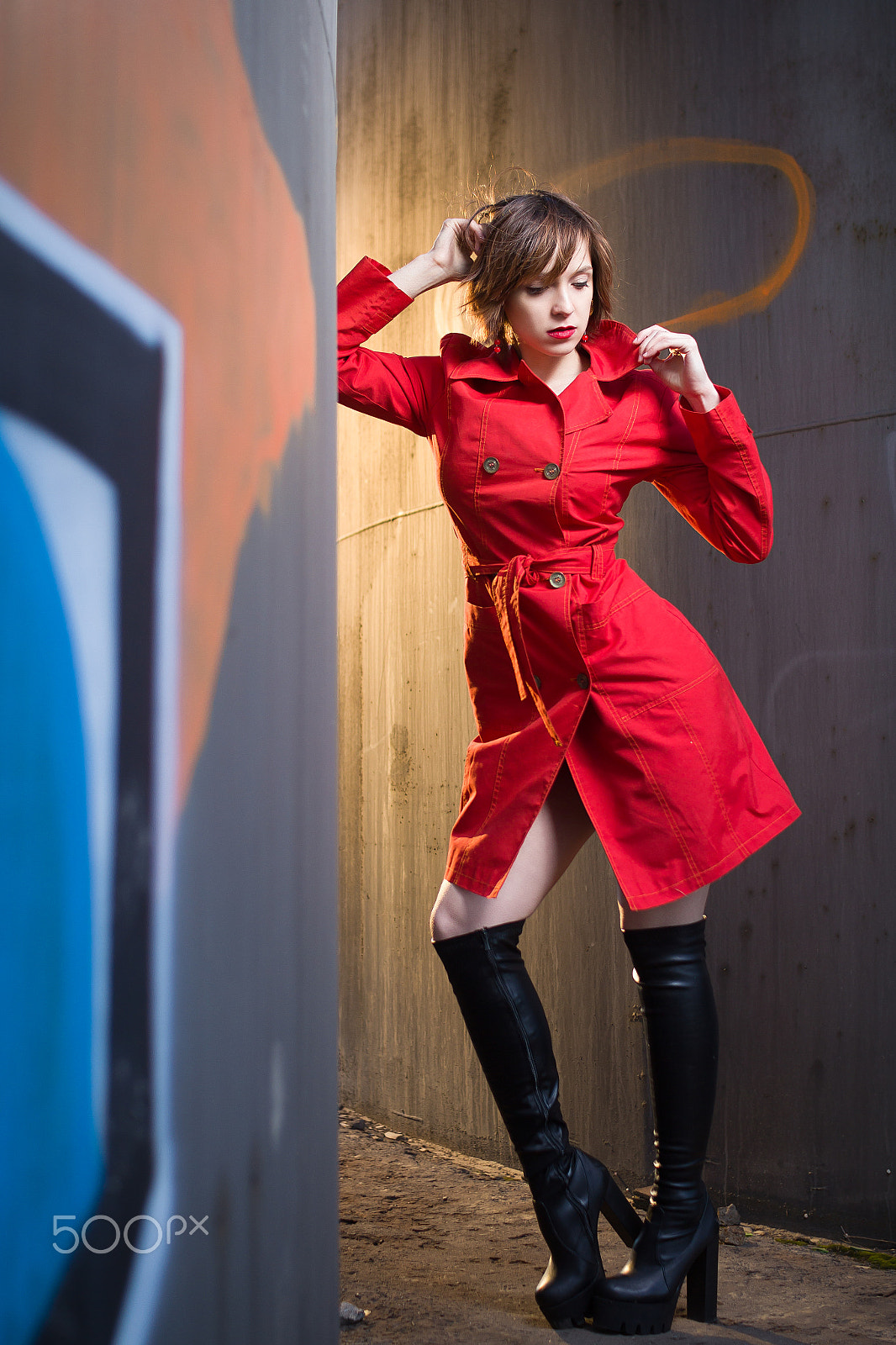 Sigma 30mm f/1.4 DC HSM sample photo. Attractive woman alluring in lingerie and coat. photography