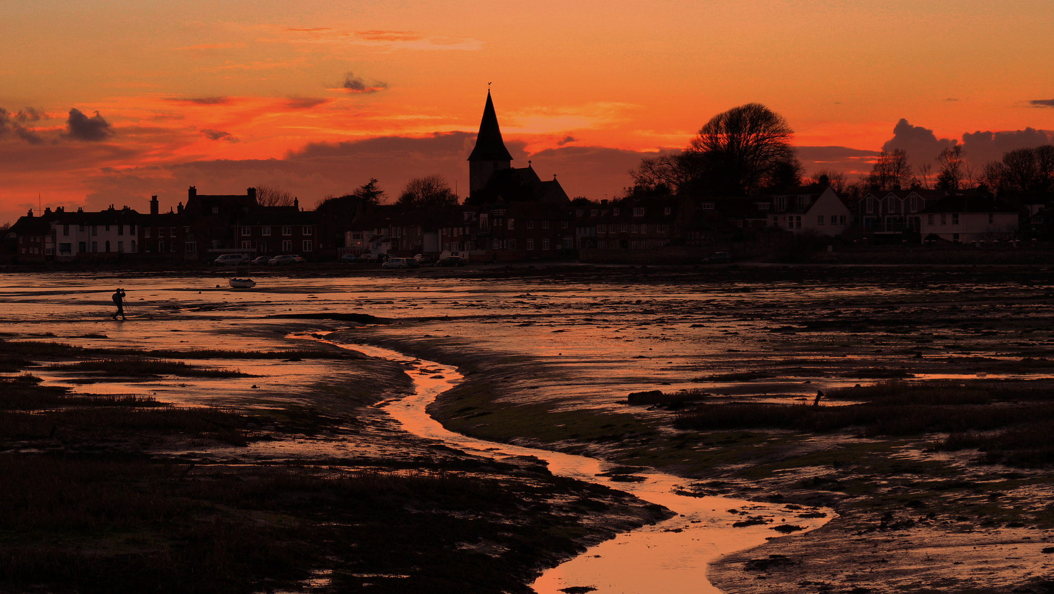 Canon EF 28-105mm f/3.5-4.5 USM sample photo. Bosham sunset photography