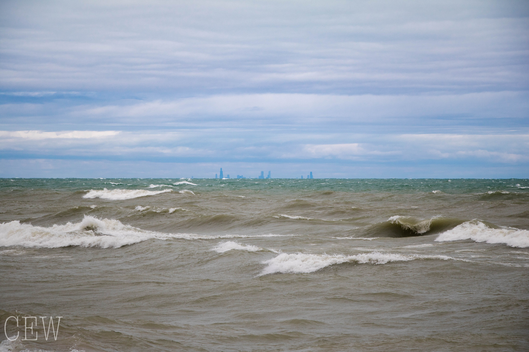 Canon EOS 760D (EOS Rebel T6s / EOS 8000D) + Canon EF-S 18-135mm F3.5-5.6 IS STM sample photo. Across lake michigan photography