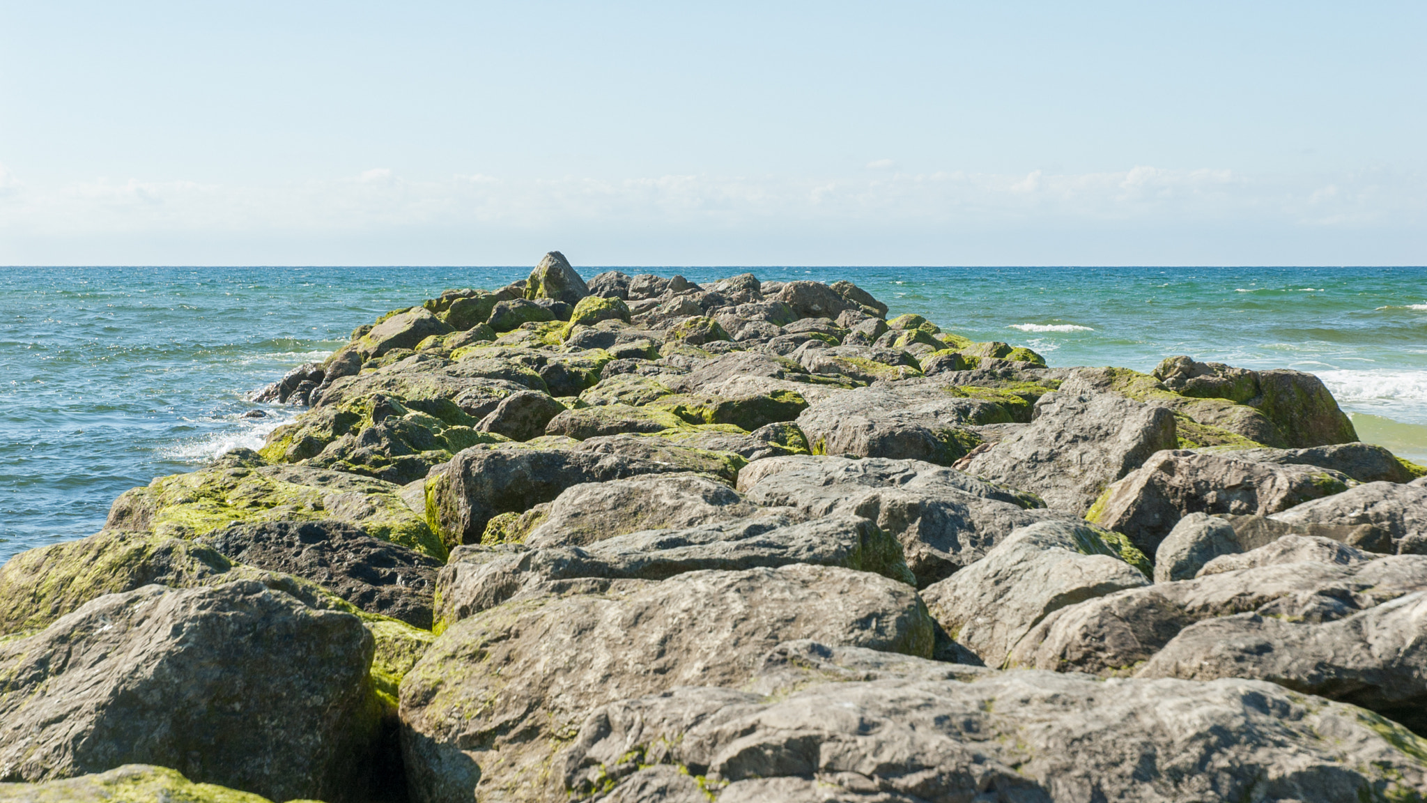 Nikon D50 sample photo. Rip-rap at the mouth of river "courant de contis" photography