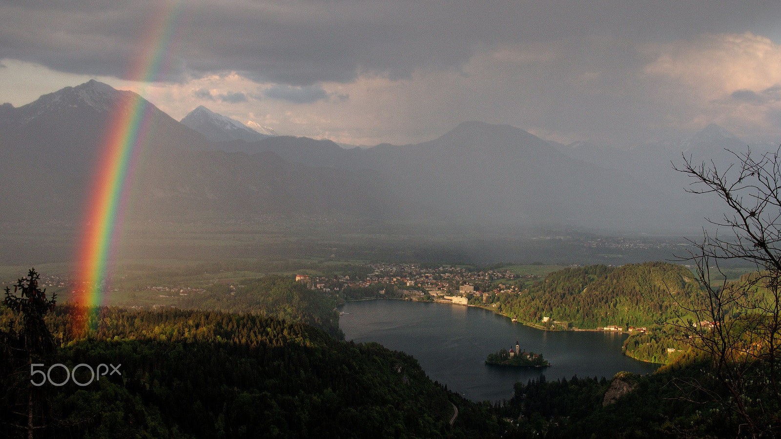 Sigma Lens (8 255) sample photo. Bled lake with rainbow photography