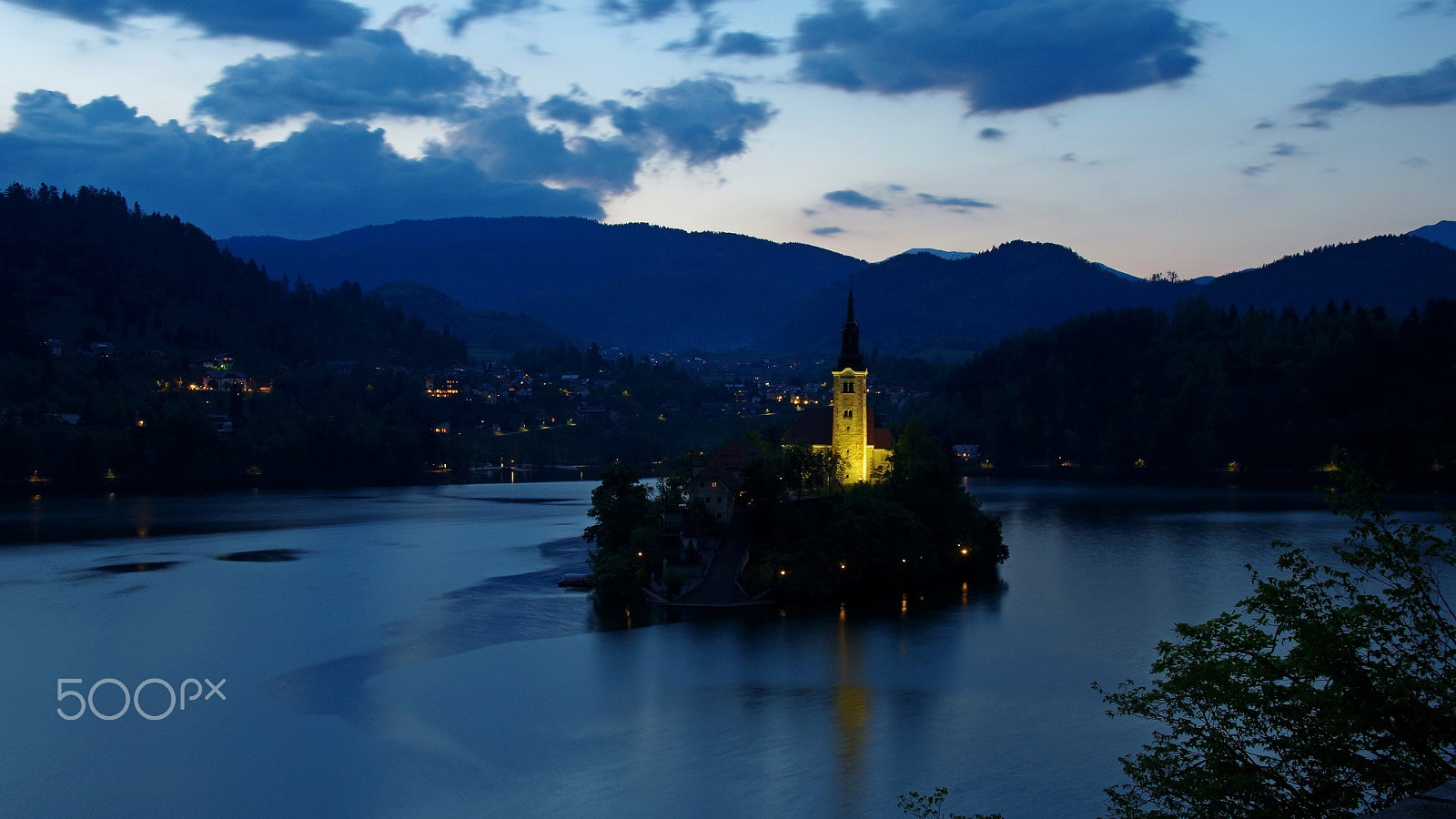 Sigma Lens (8 255) sample photo. Evening view from terrace of vila bled photography