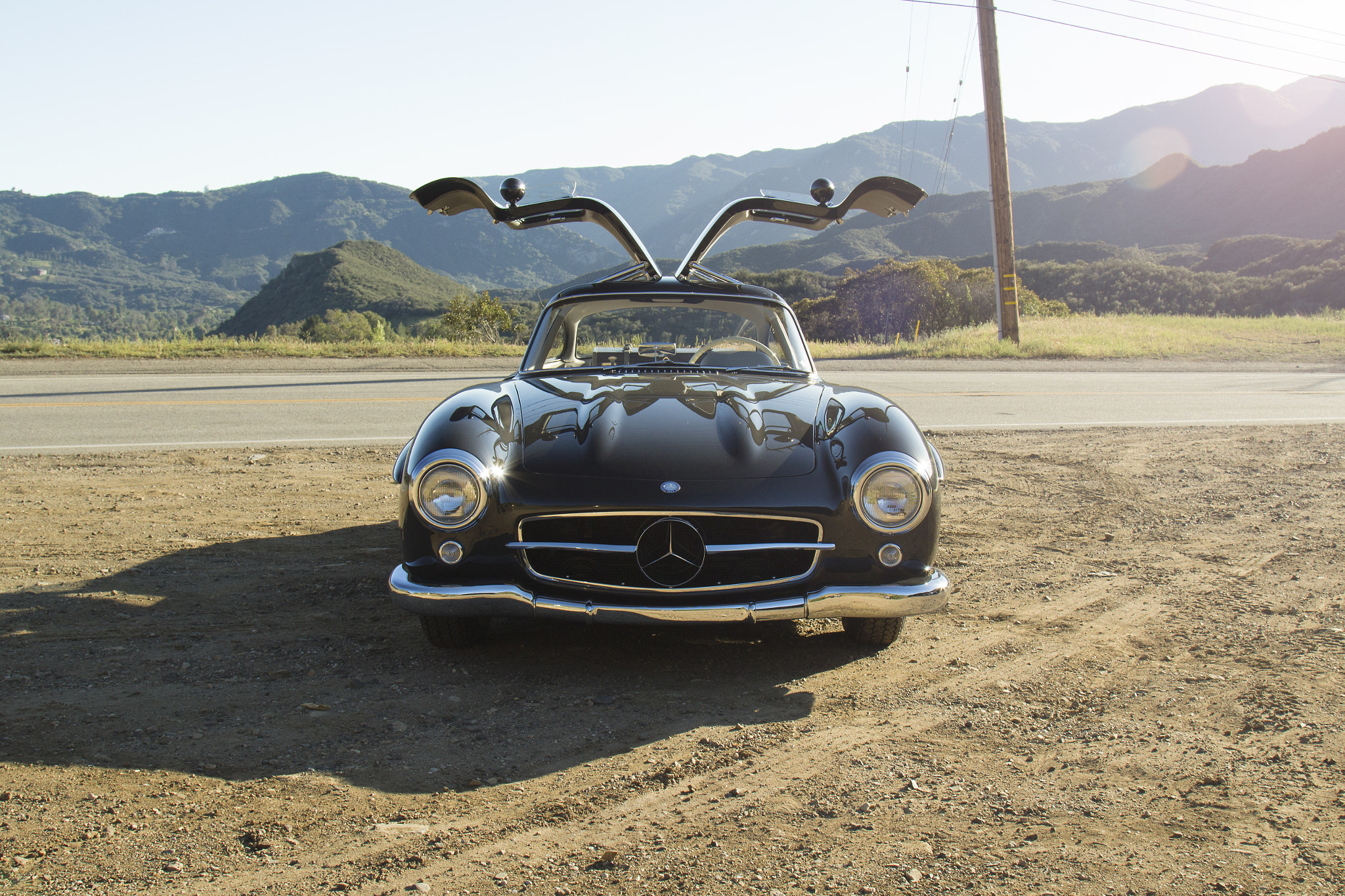 Canon EOS 100D (EOS Rebel SL1 / EOS Kiss X7) sample photo. Mercedes 300sl mulholland photography