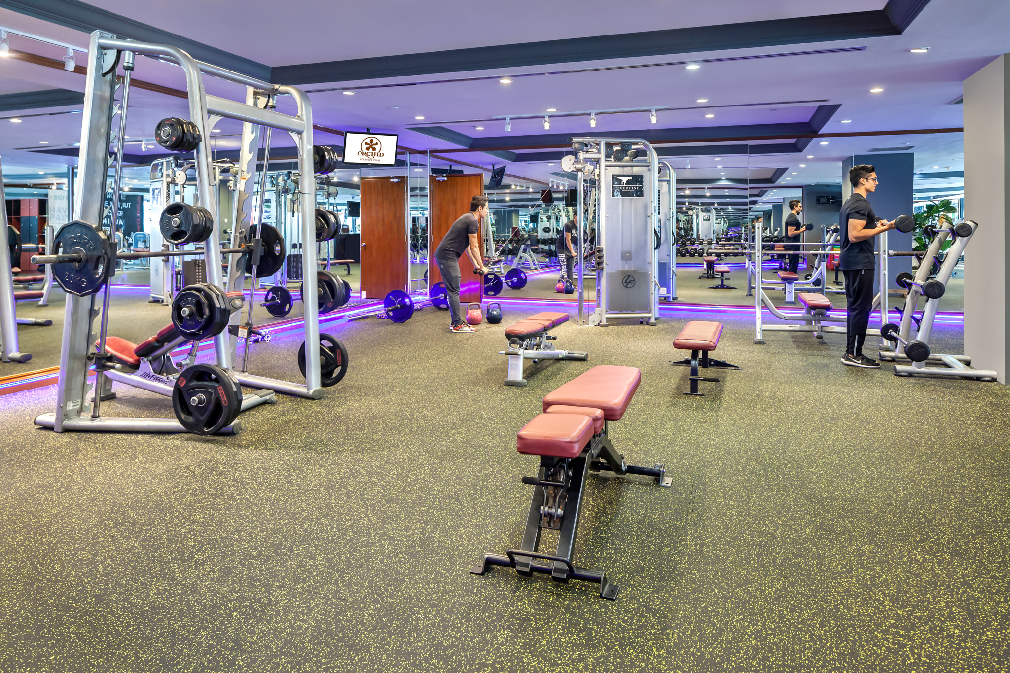 Canon EOS 5D Mark II + Canon TS-E 24.0mm f/3.5 L II sample photo. Orchid club gym photography