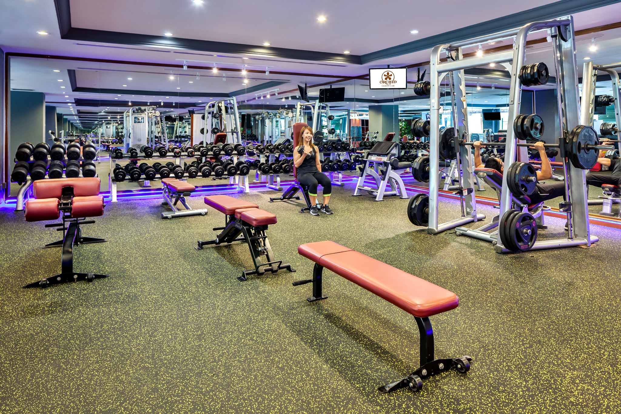 Canon EOS 5D Mark II + Canon TS-E 24.0mm f/3.5 L II sample photo. Orchid club gym photography