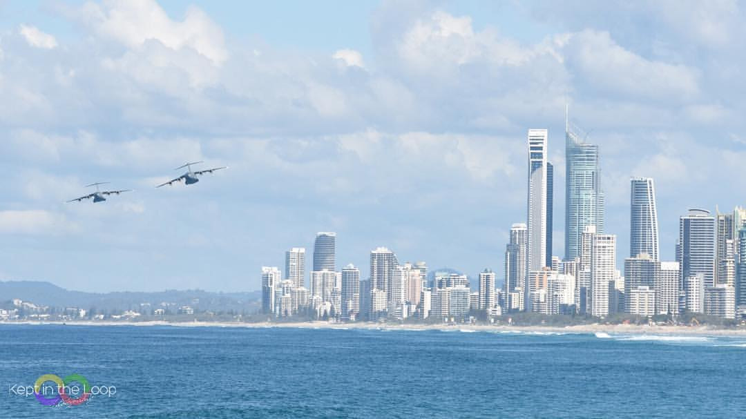 C-17 fly over on the Gold Coast today #KeptintheLoop #GoldCoast #Photographer #Local #News...