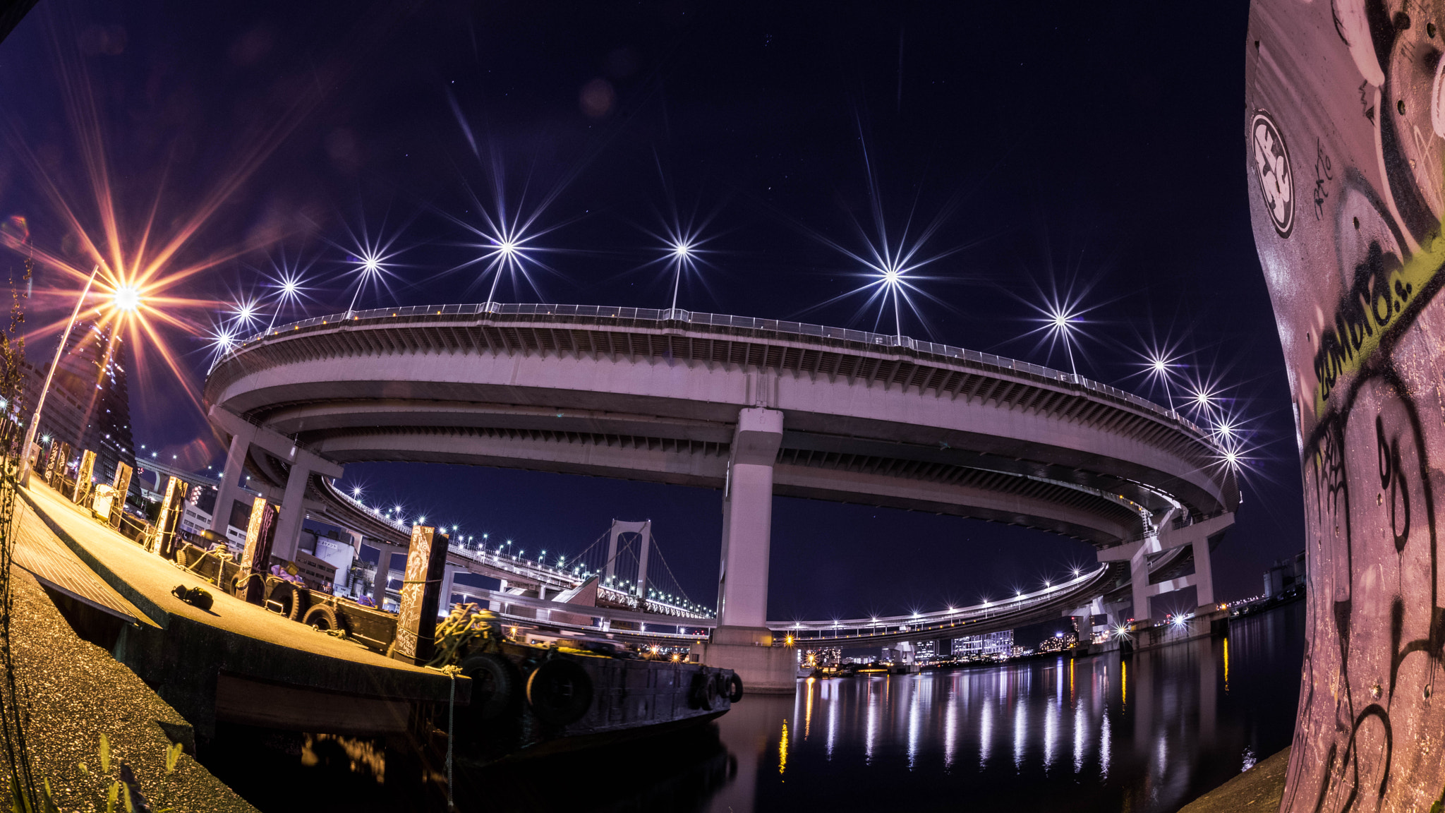 Nikon D810 + Sigma 15mm F2.8 EX DG Diagonal Fisheye sample photo. Rainbow bridge photography