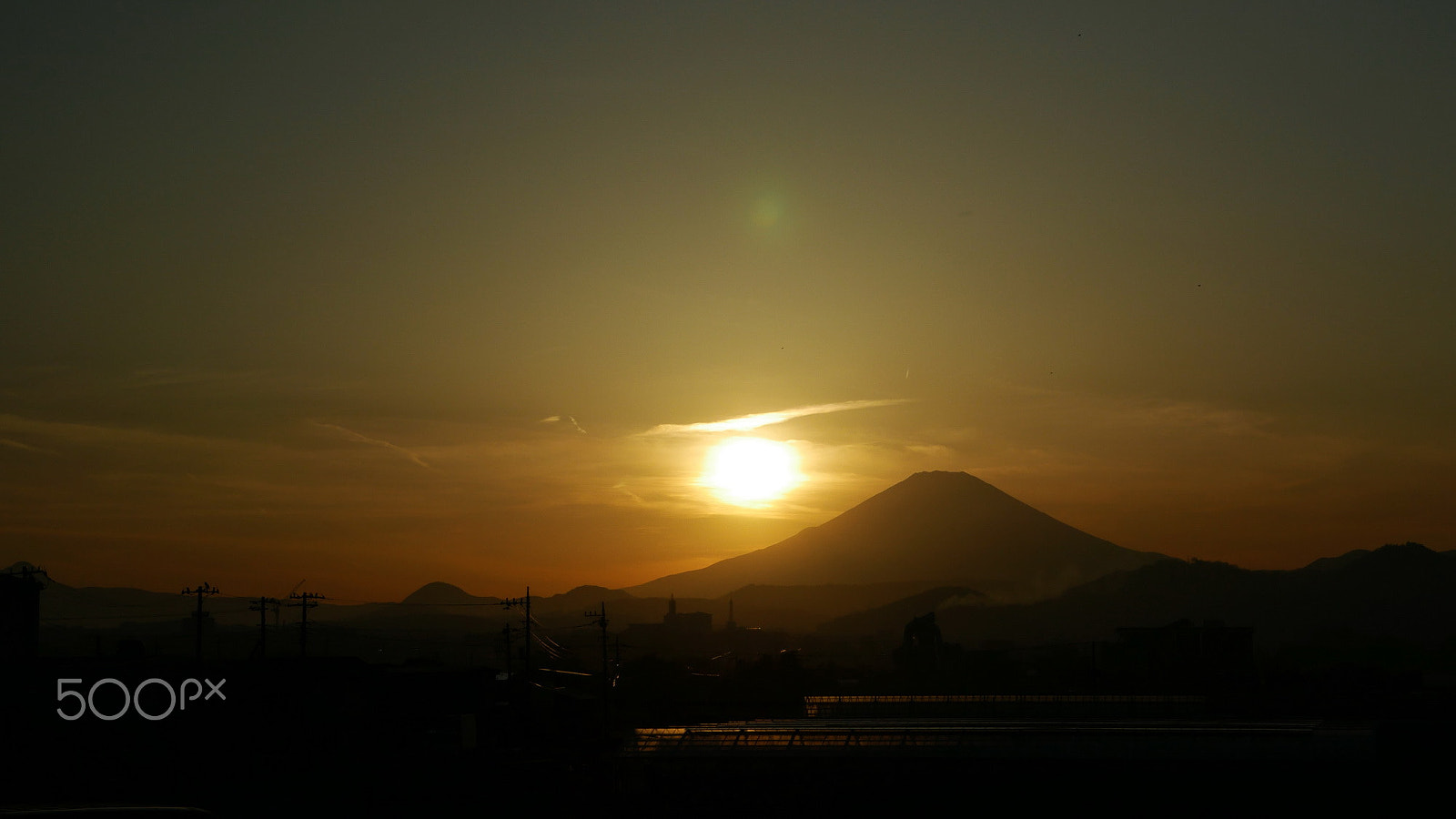 Panasonic Lumix DMC-G7 sample photo. Sunset of fujisan photography