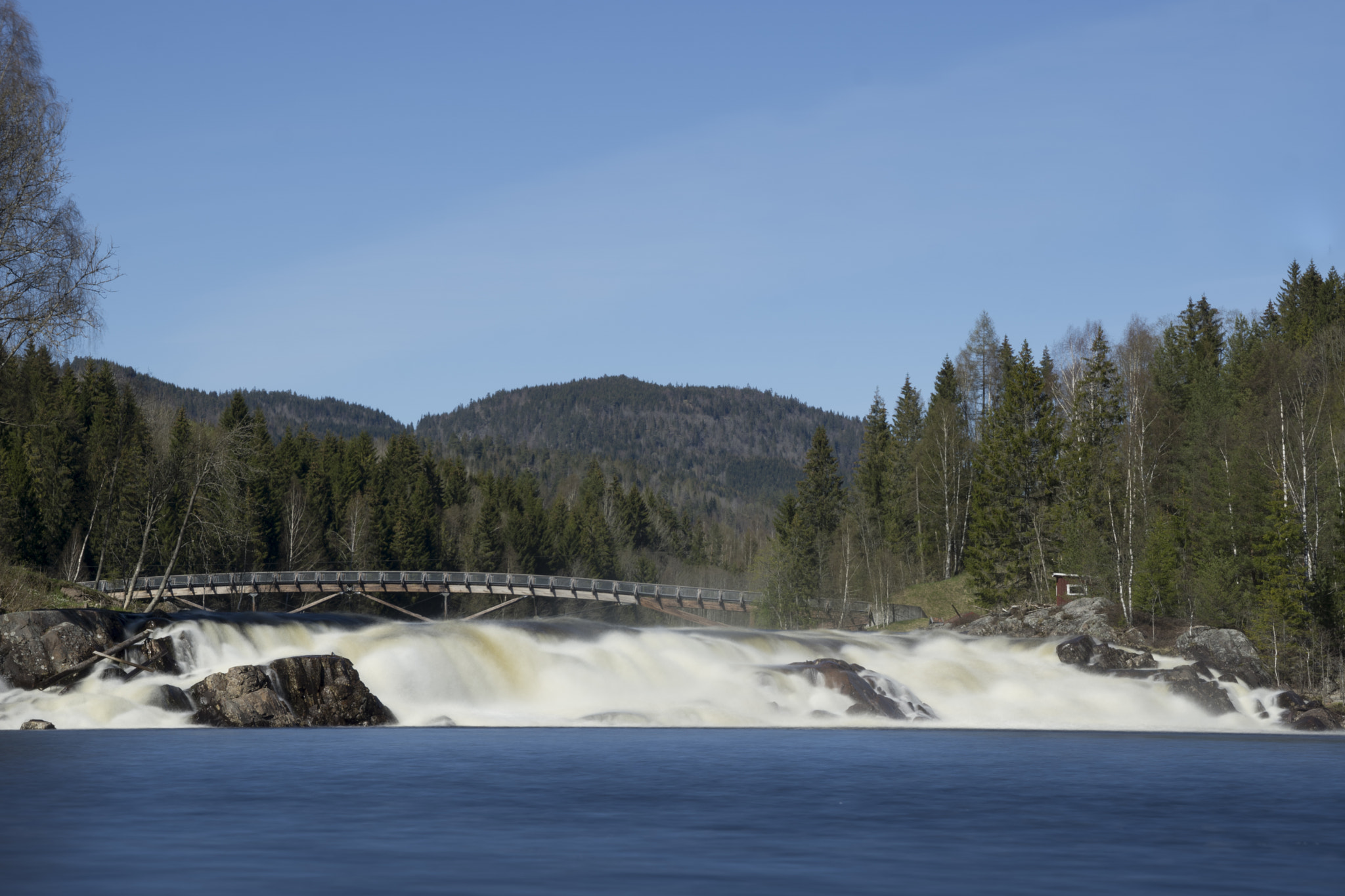 Sony a6000 + Sony Vario Tessar T* FE 24-70mm F4 ZA OSS sample photo. Waterfall river numedalslaagen norway photography