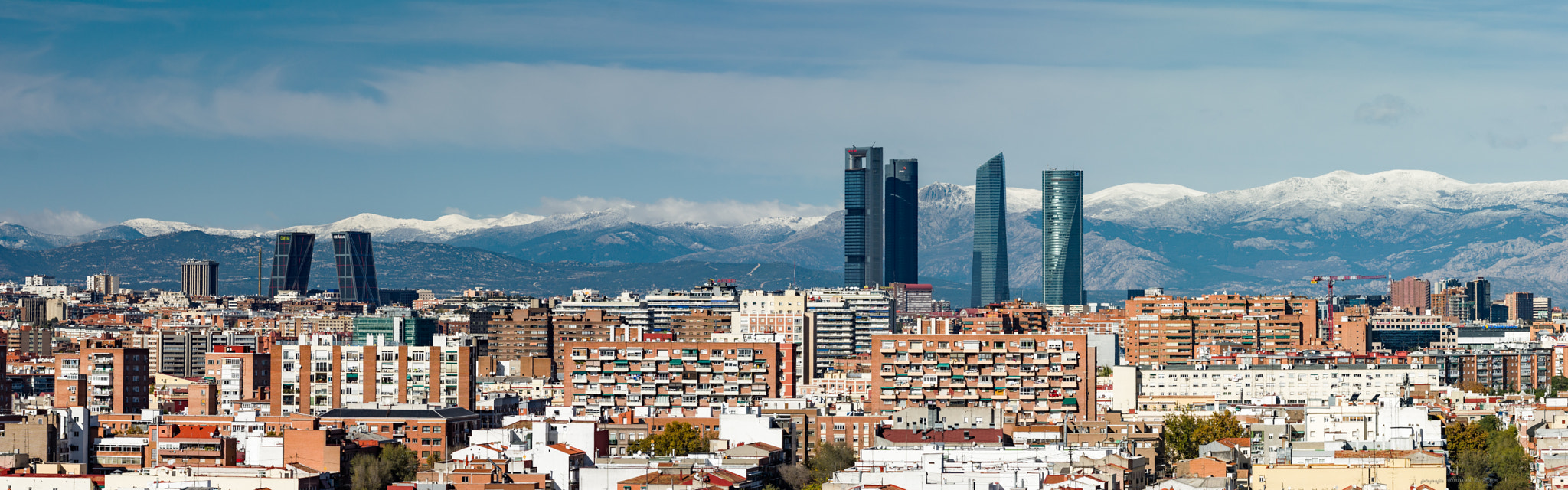 Sigma 150mm F2.8 EX DG OS Macro HSM sample photo. Madrid skyline photography