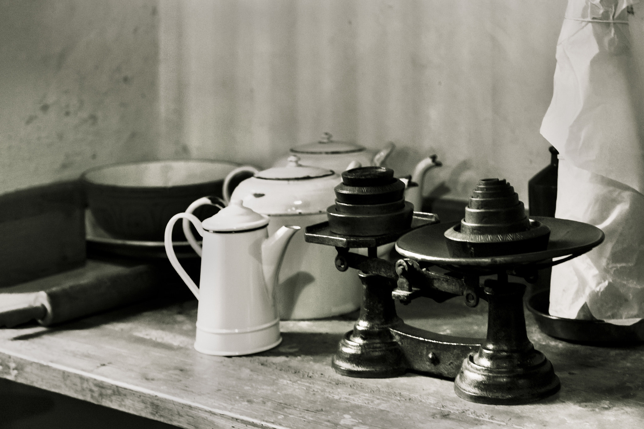 Dunham Massey Kitchen Scale and pots