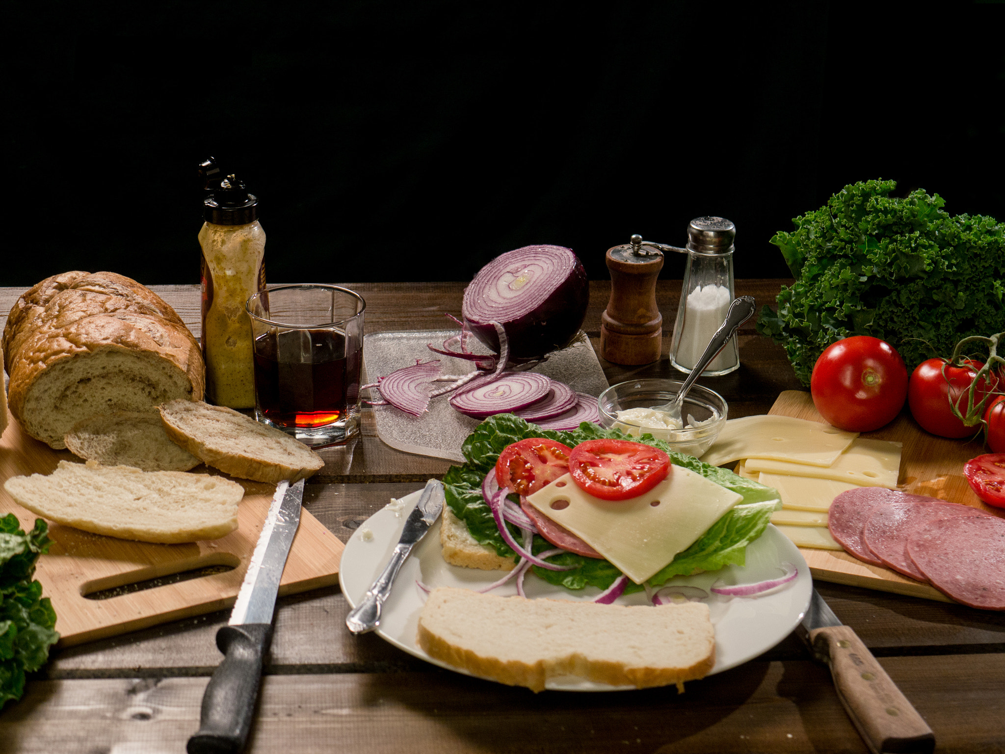 Panasonic Lumix DMC-GH2 sample photo. Salami lunch photography