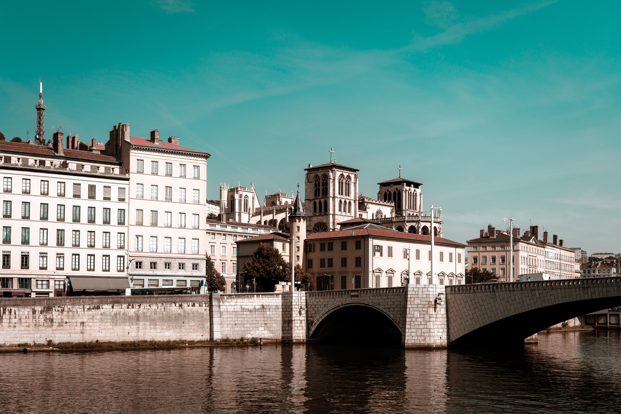 Sony a99 II sample photo. Lyon. view to quartier saint-jean photography