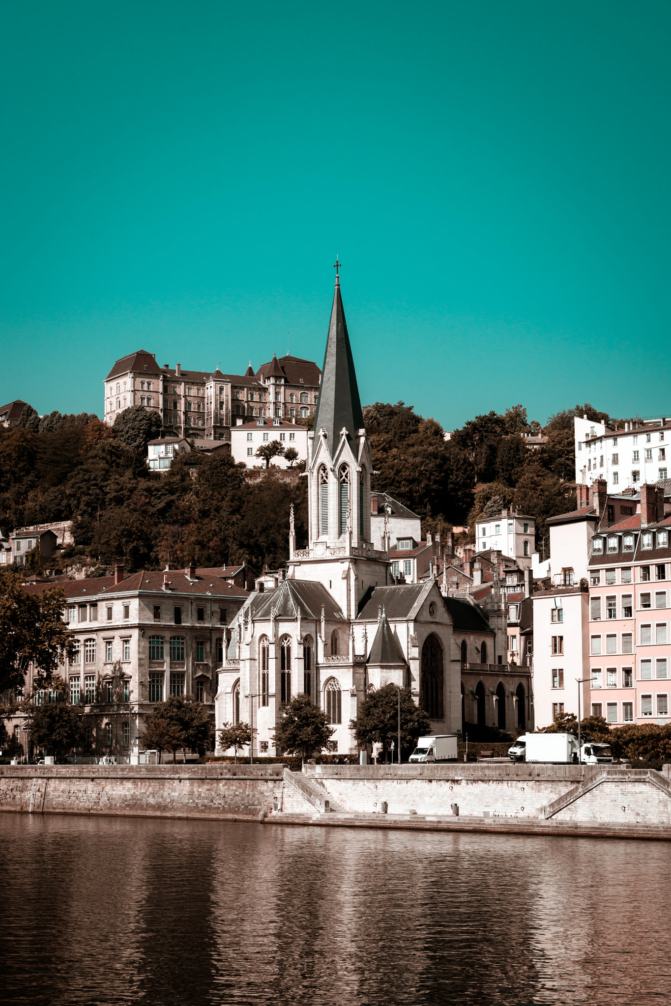 Sony a99 II sample photo. Lyon. view to quartier saint-jean photography