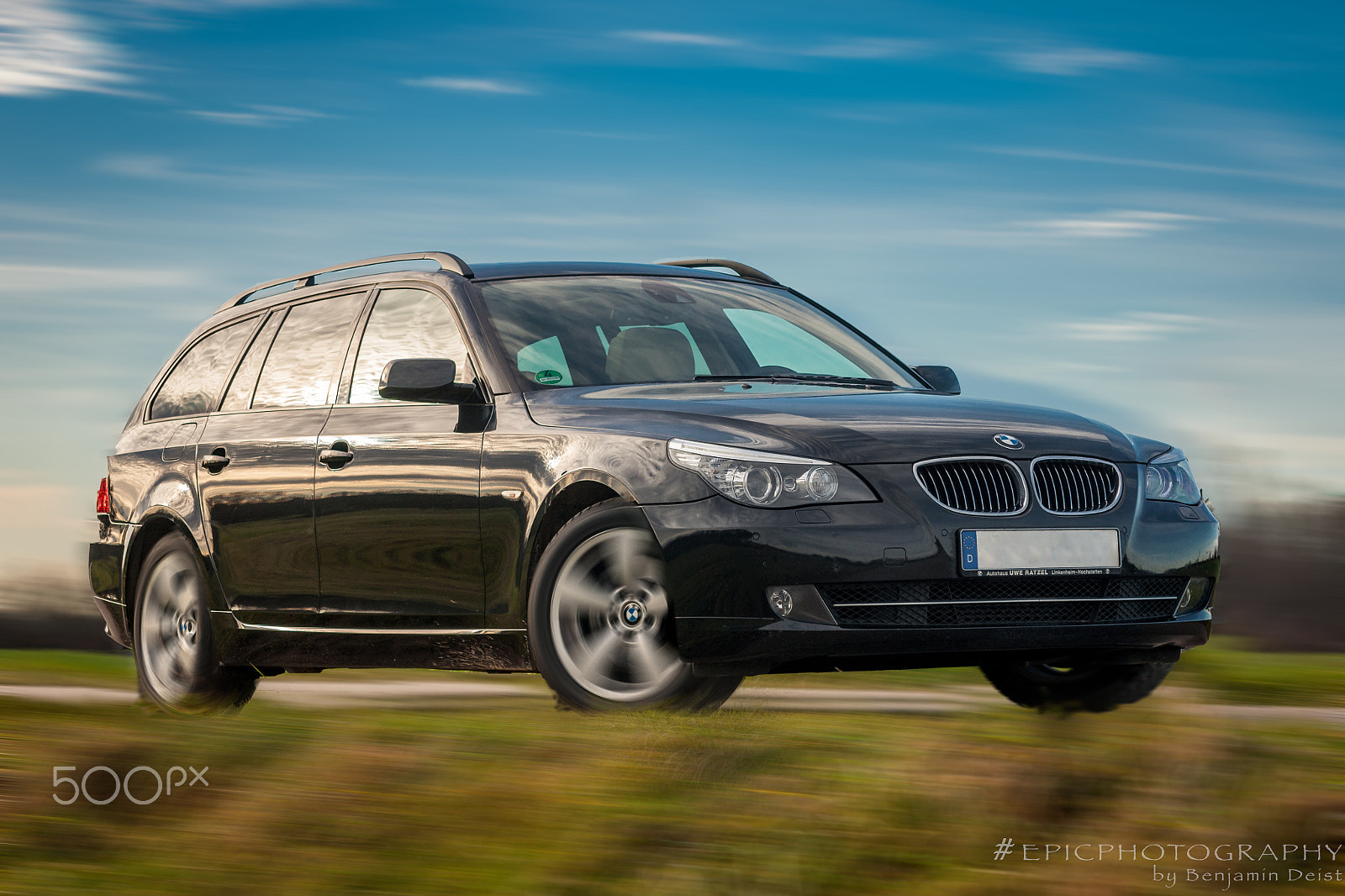 Sony Alpha DSLR-A700 + Sigma AF 50-500mm F4-6.3 EX DG APO sample photo. Bmw 530d touring photography