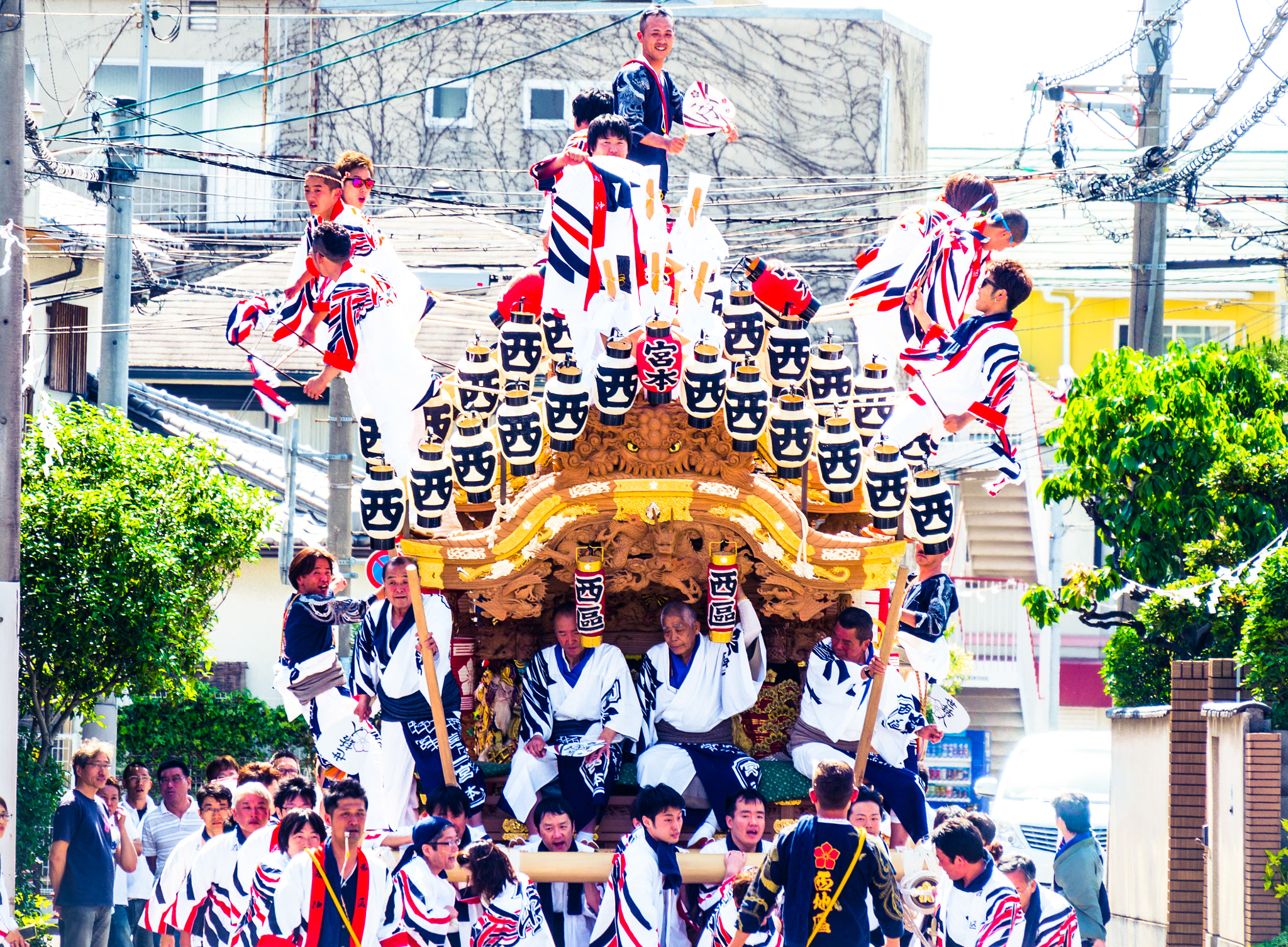 Panasonic Lumix DMC-GH3 sample photo. Danjiri matsuri 東灘のだんじり祭り photography