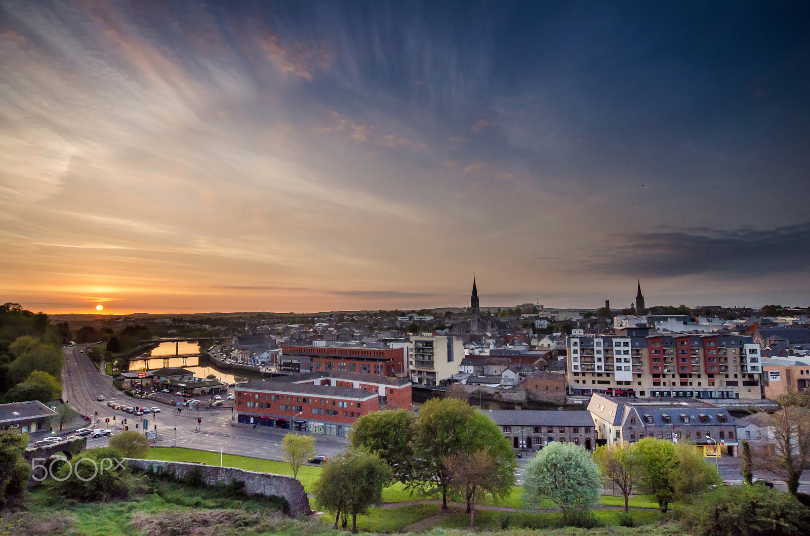 Nikon D7000 + Sigma 12-24mm F4.5-5.6 EX DG Aspherical HSM sample photo. Drogheda sunset from millmount photography