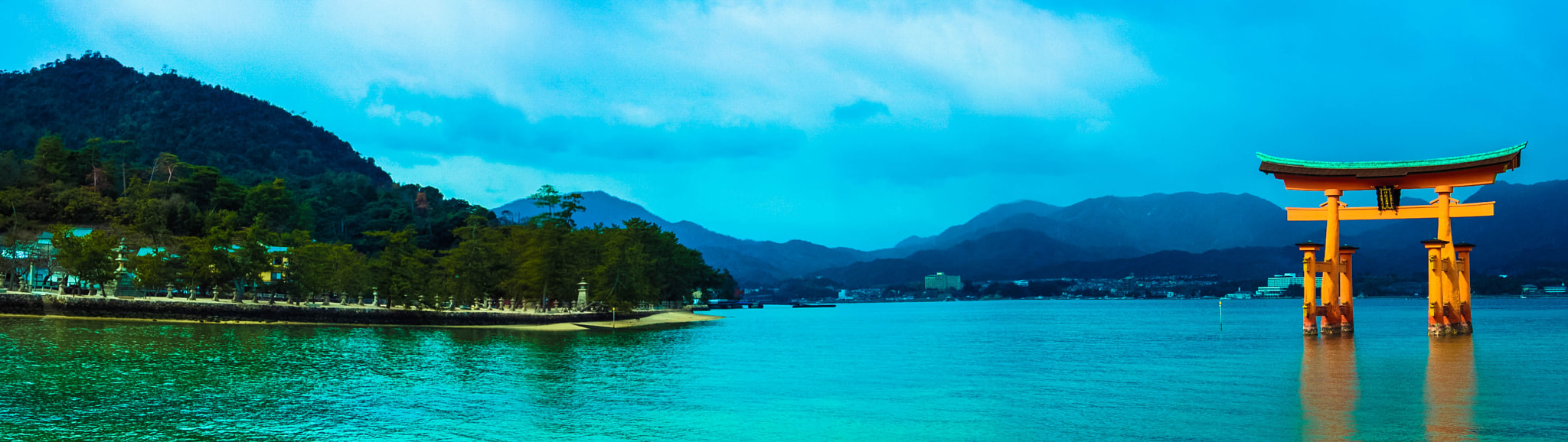 Pentax X-5 sample photo. Torii of miyajima photography