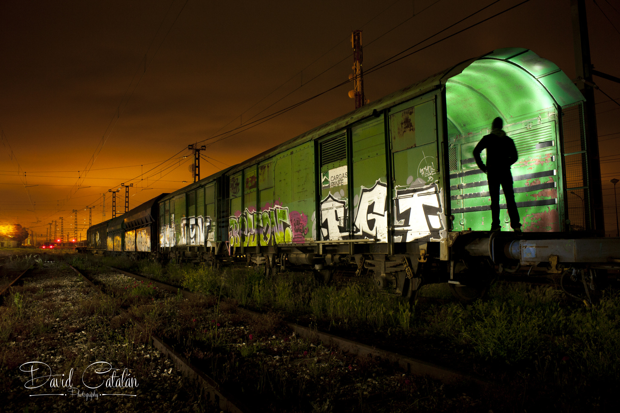 Canon EOS 5D Mark II + Canon EF 28-90mm f/4-5.6 sample photo. Night train photography
