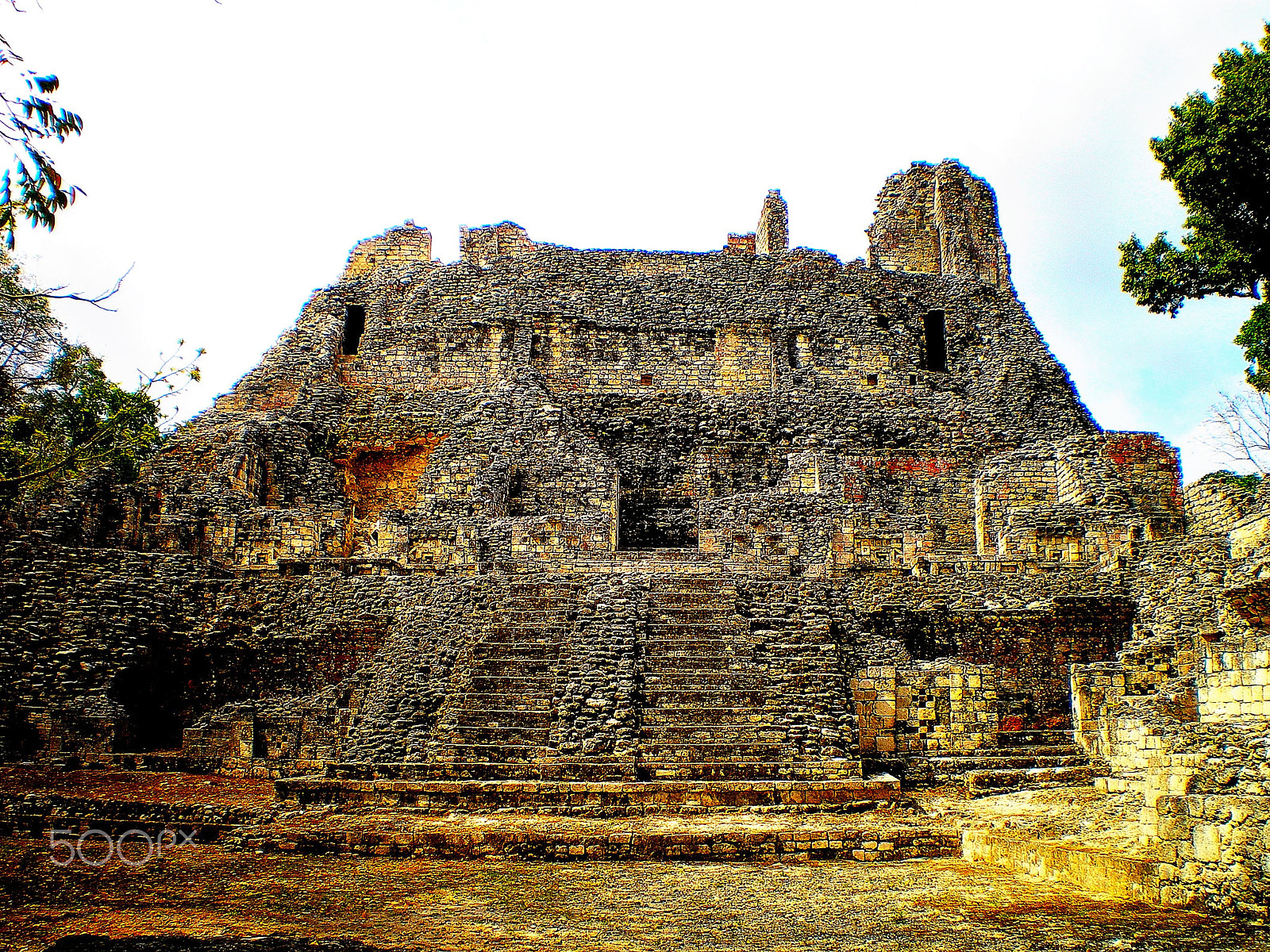 Pentax OPTIO V10 sample photo. Pyramids of chichen itza photography