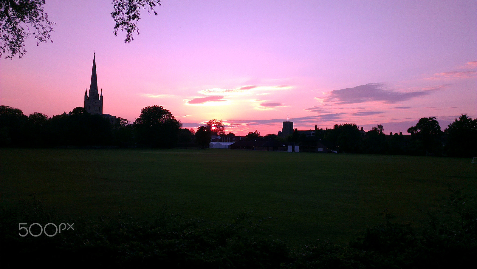 HTC ONE X sample photo. Sunset at norwich cathedral photography