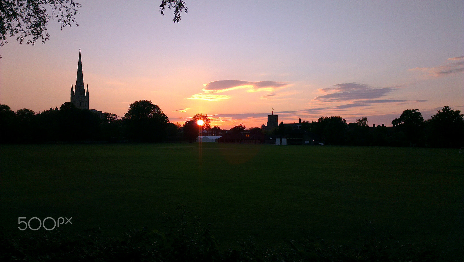 HTC ONE X sample photo. Norwich cathedral at sunset photography