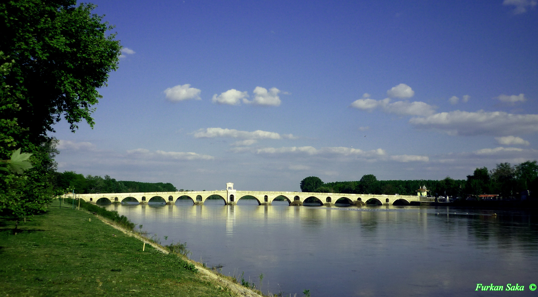 Panasonic DMC-F2 sample photo. Historic ottoman bridge at edirne photography