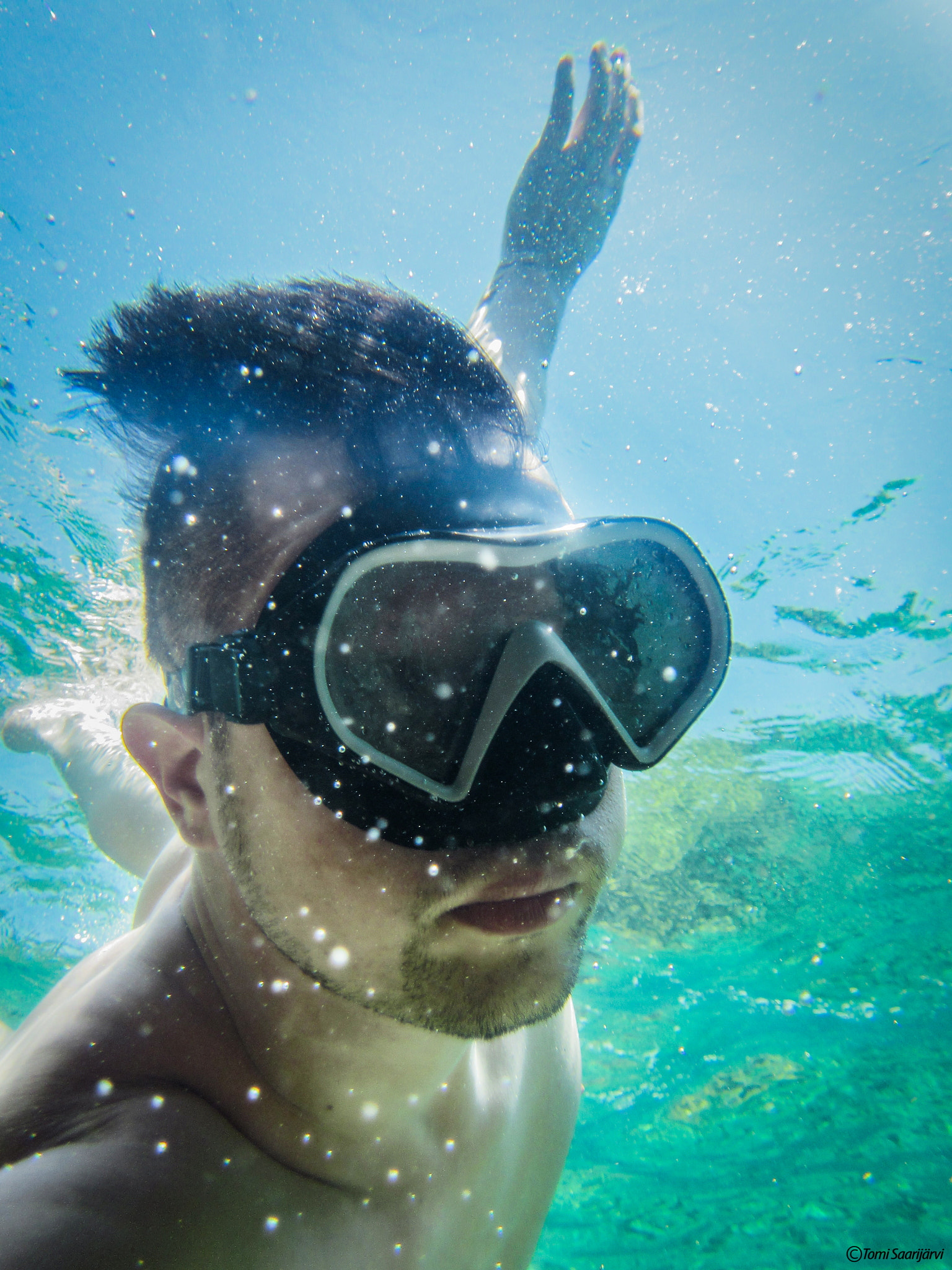 Canon PowerShot D20 sample photo. Underwater self portrait in rhodes photography