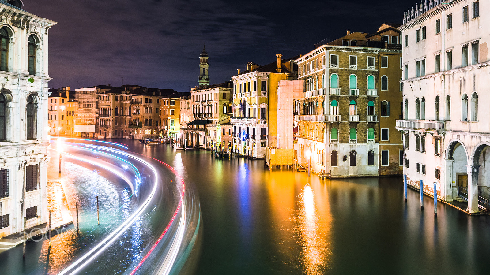 Sony SLT-A55 (SLT-A55V) sample photo. Grand canal in the night photography