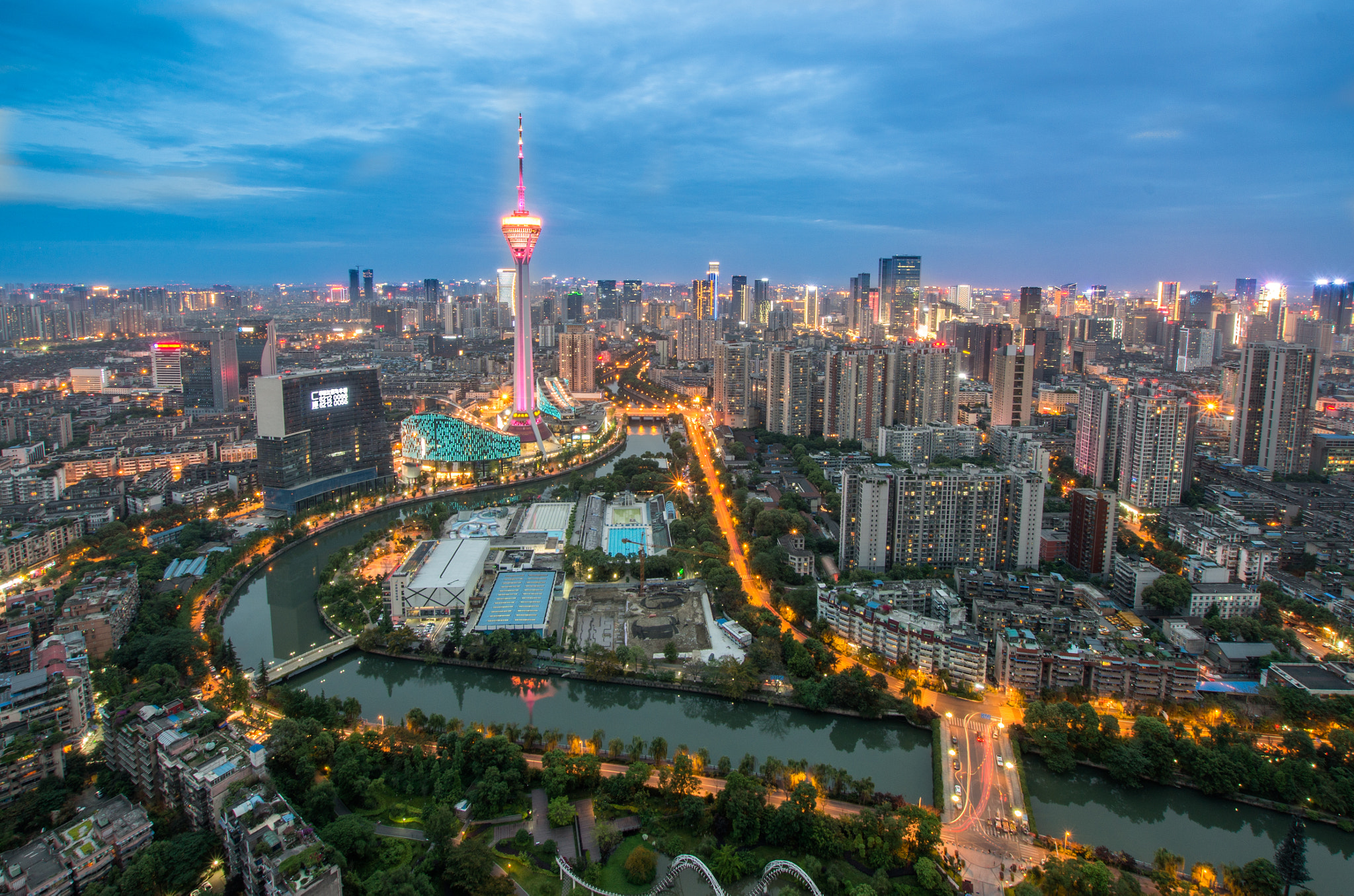 Pentax K-5 IIs sample photo. Television tower of chengdu photography