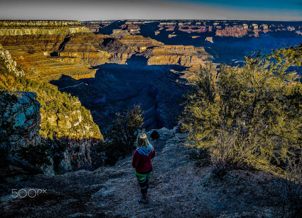 Hasselblad H5D + HC 35 sample photo. Canyon and lady. photography