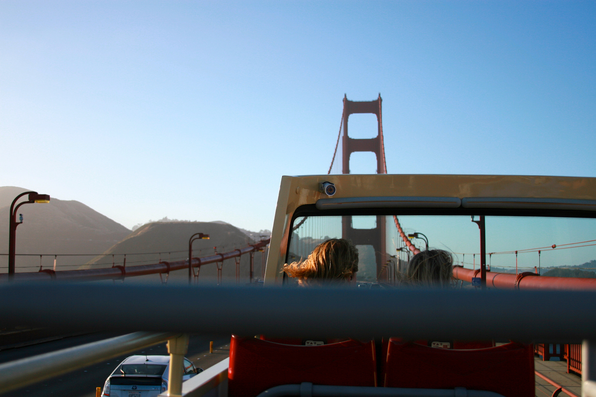 Canon EOS 30D + Canon EF 28-135mm F3.5-5.6 IS USM sample photo. Open deck crossing the golden gate bridge. photography