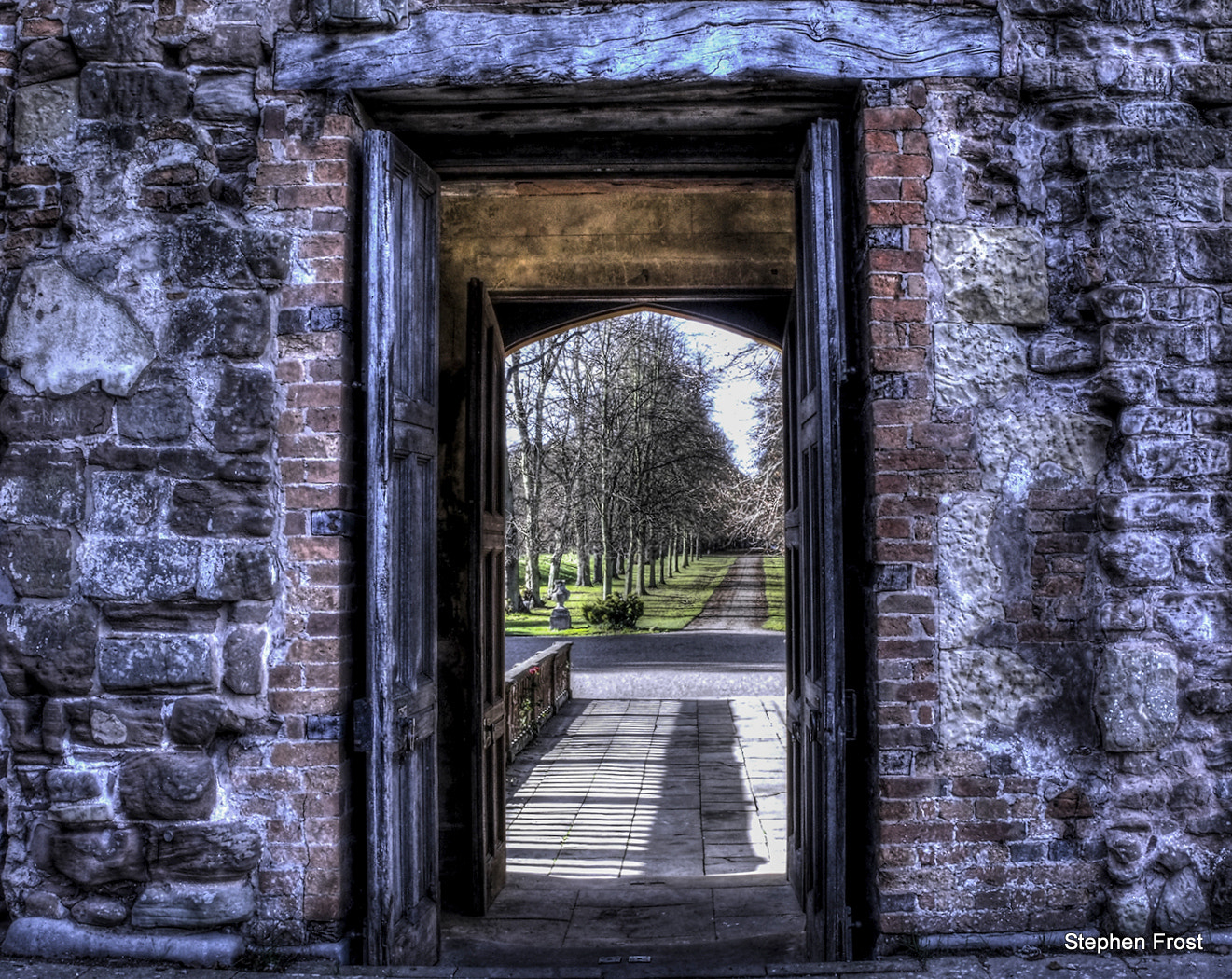 Olympus PEN E-PL5 + Olympus M.Zuiko Digital ED 12-40mm F2.8 Pro sample photo. Rufford abbey ruins. a view through the front entrance into the gardens photography