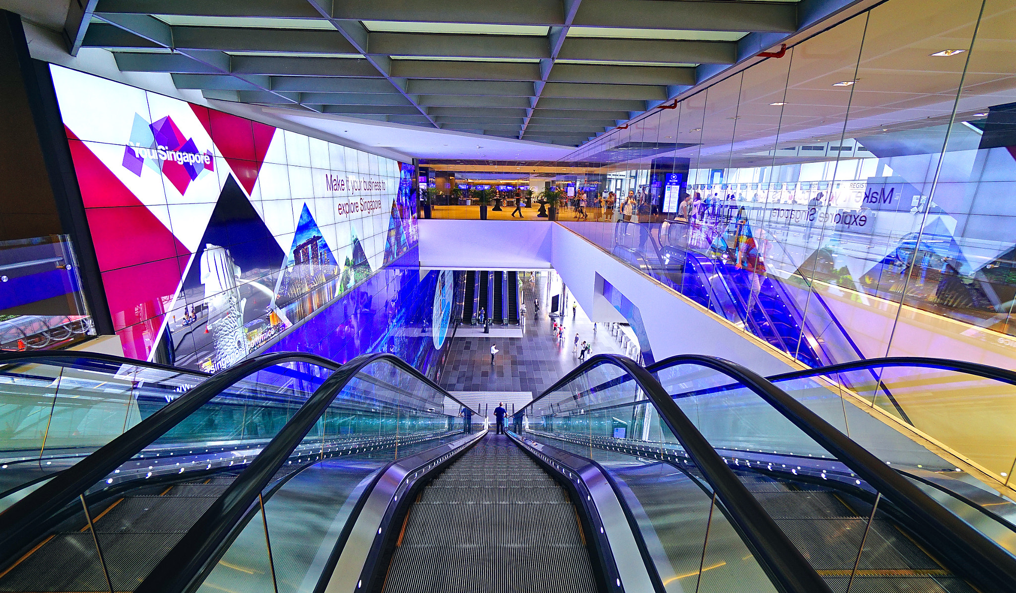 Sony a7R + Sony E 10-18mm F4 OSS sample photo. Escalator photography