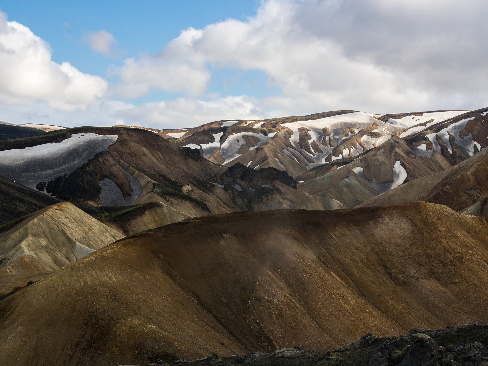 Panasonic Lumix G X Vario 12-35mm F2.8 ASPH Power OIS sample photo. Rolling snowy, sandy hills- iceland photography