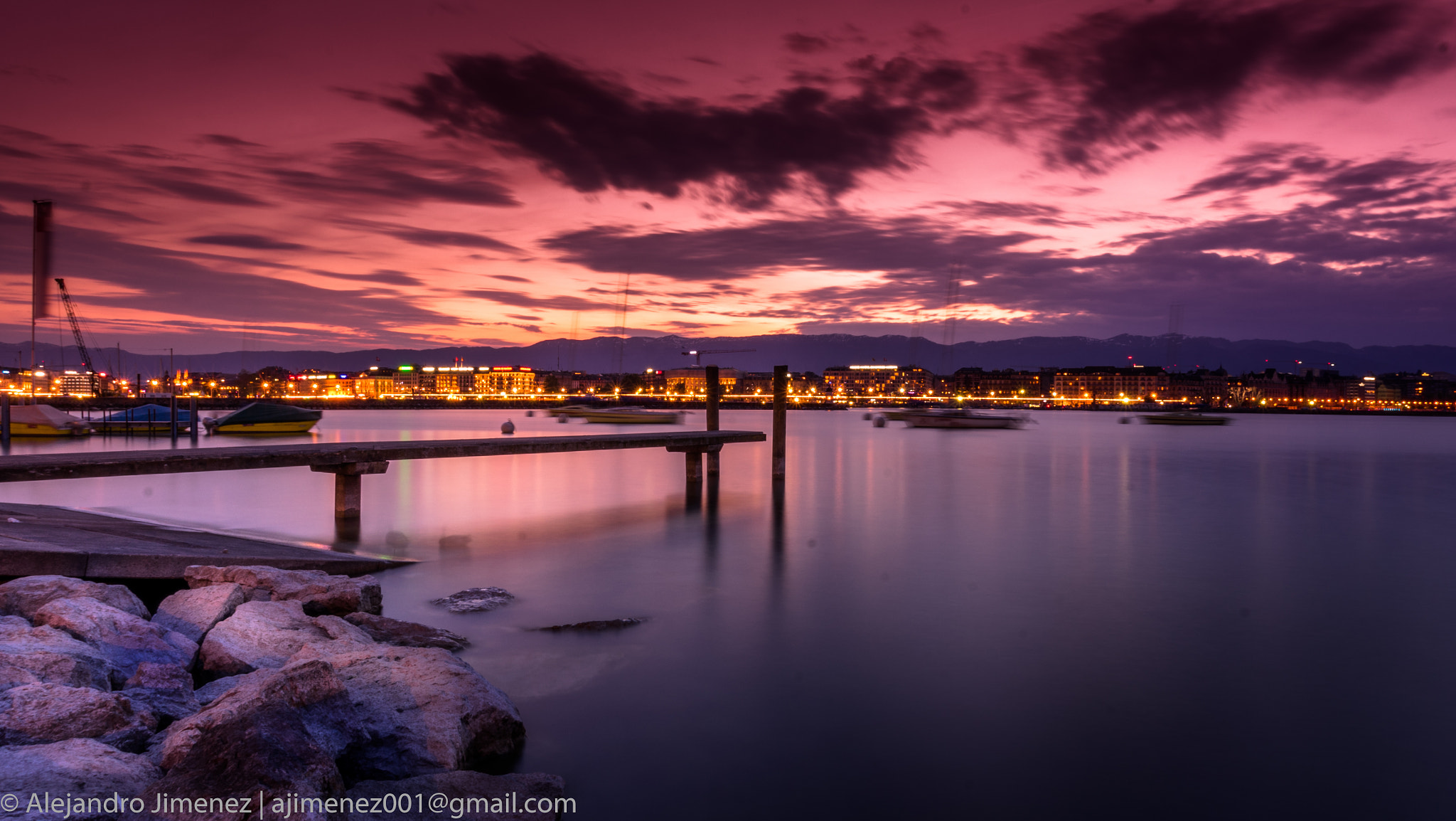 Sony a7R sample photo. Geneva sunset... photography