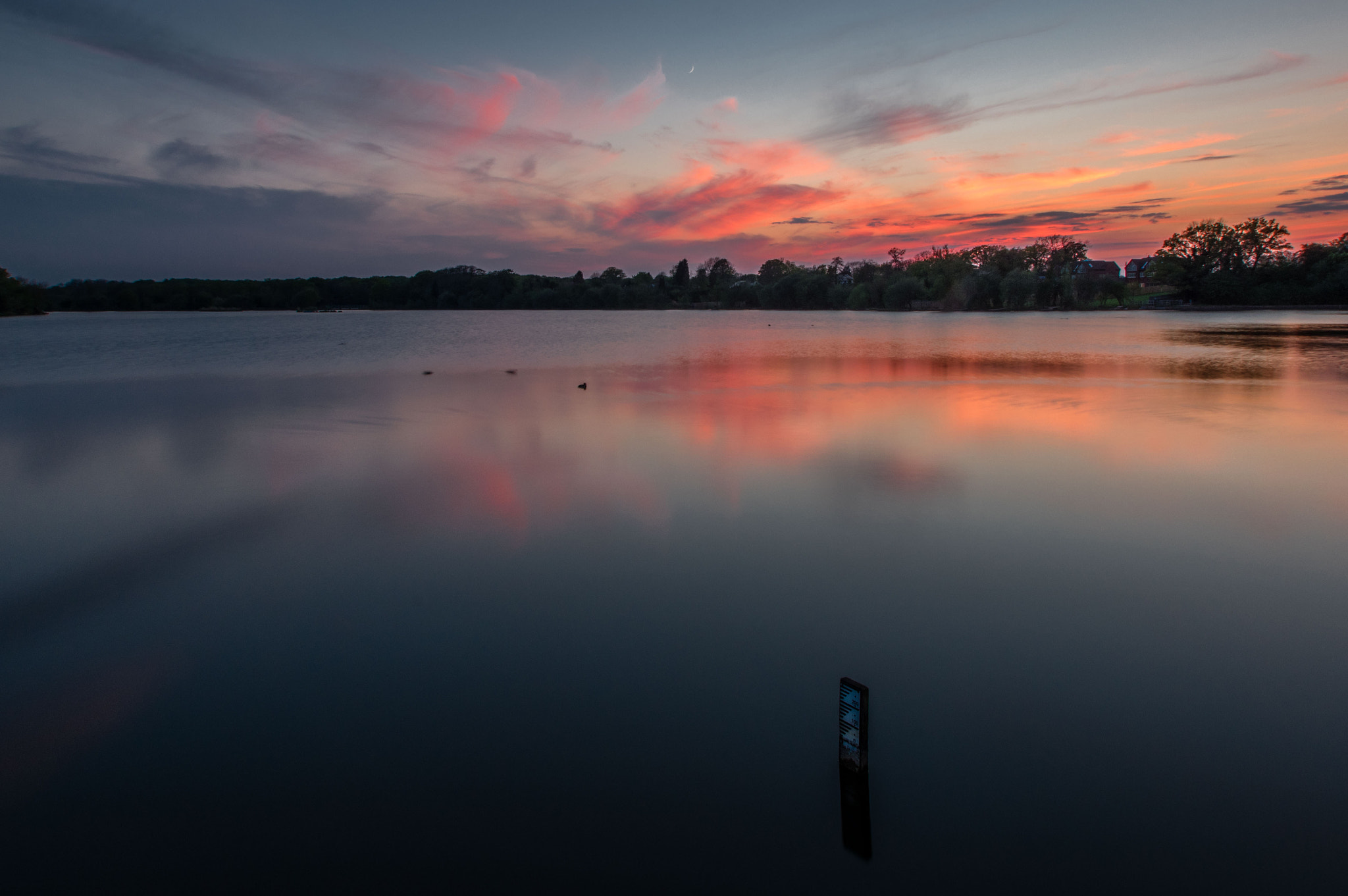 Pentax K-3 II sample photo. Blue hour fun #1 with crescent moon photography