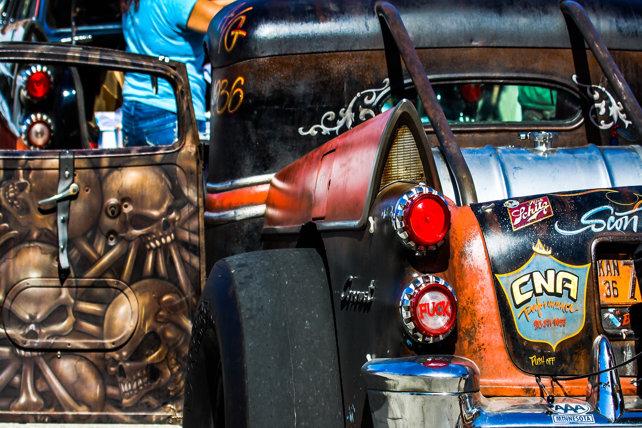 Canon EF 100-400mm F4.5-5.6L IS USM sample photo. Skull hot rod photography