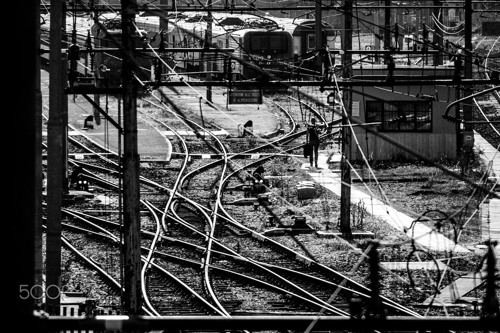 Olympus OM-D E-M10 sample photo. Walking along the railway photography