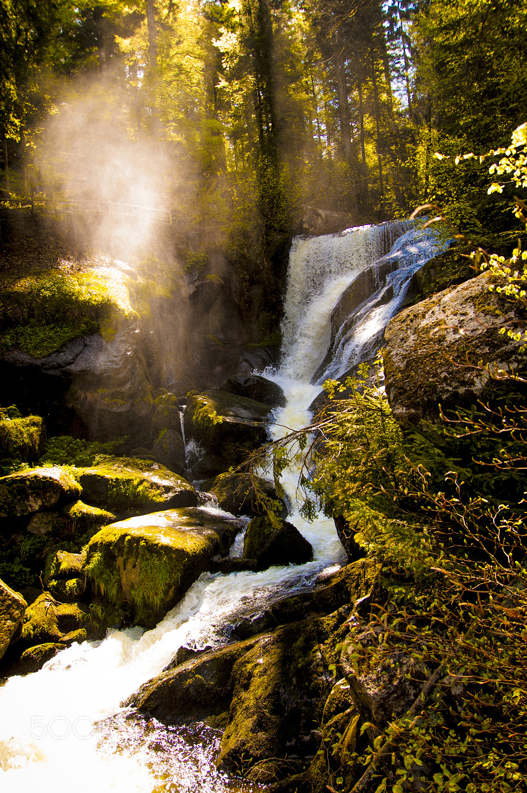 Nikon D50 + Tamron SP AF 17-50mm F2.8 XR Di II VC LD Aspherical (IF) sample photo. Sunny waterfalls (black forest - germany) photography