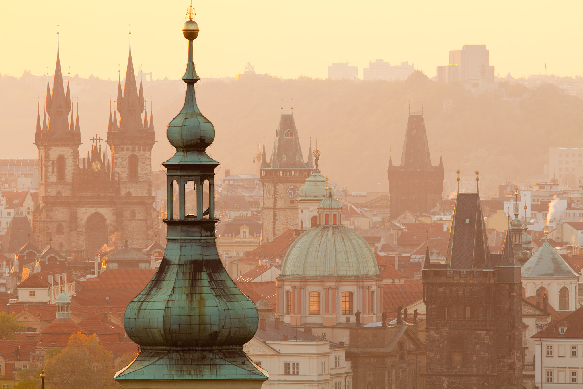 Canon EF 70-200mm F4L IS USM sample photo. Prague towers photography