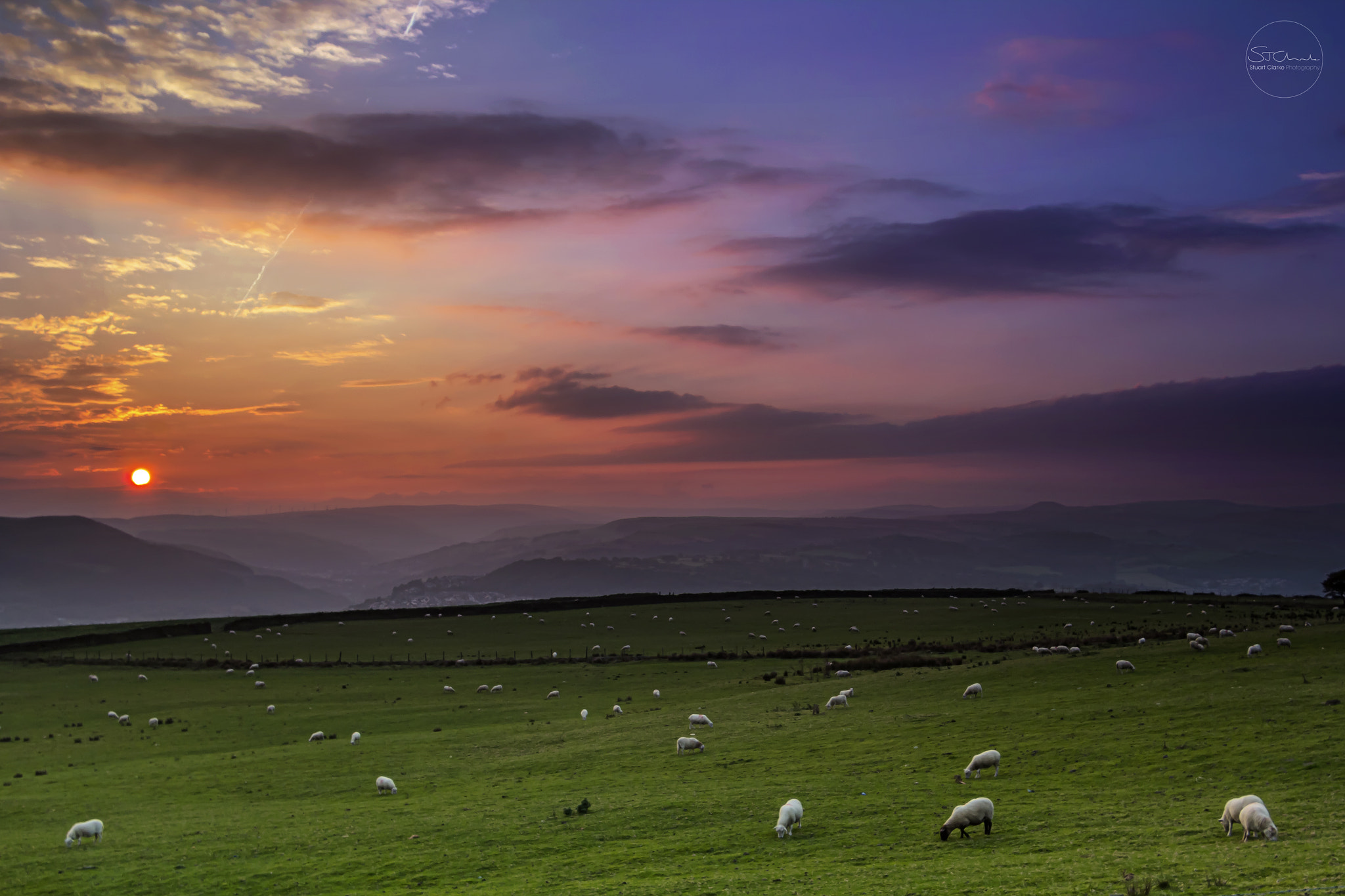 Canon EF-S 18-135mm F3.5-5.6 IS STM sample photo. Welsh valley sunset and sheep photography