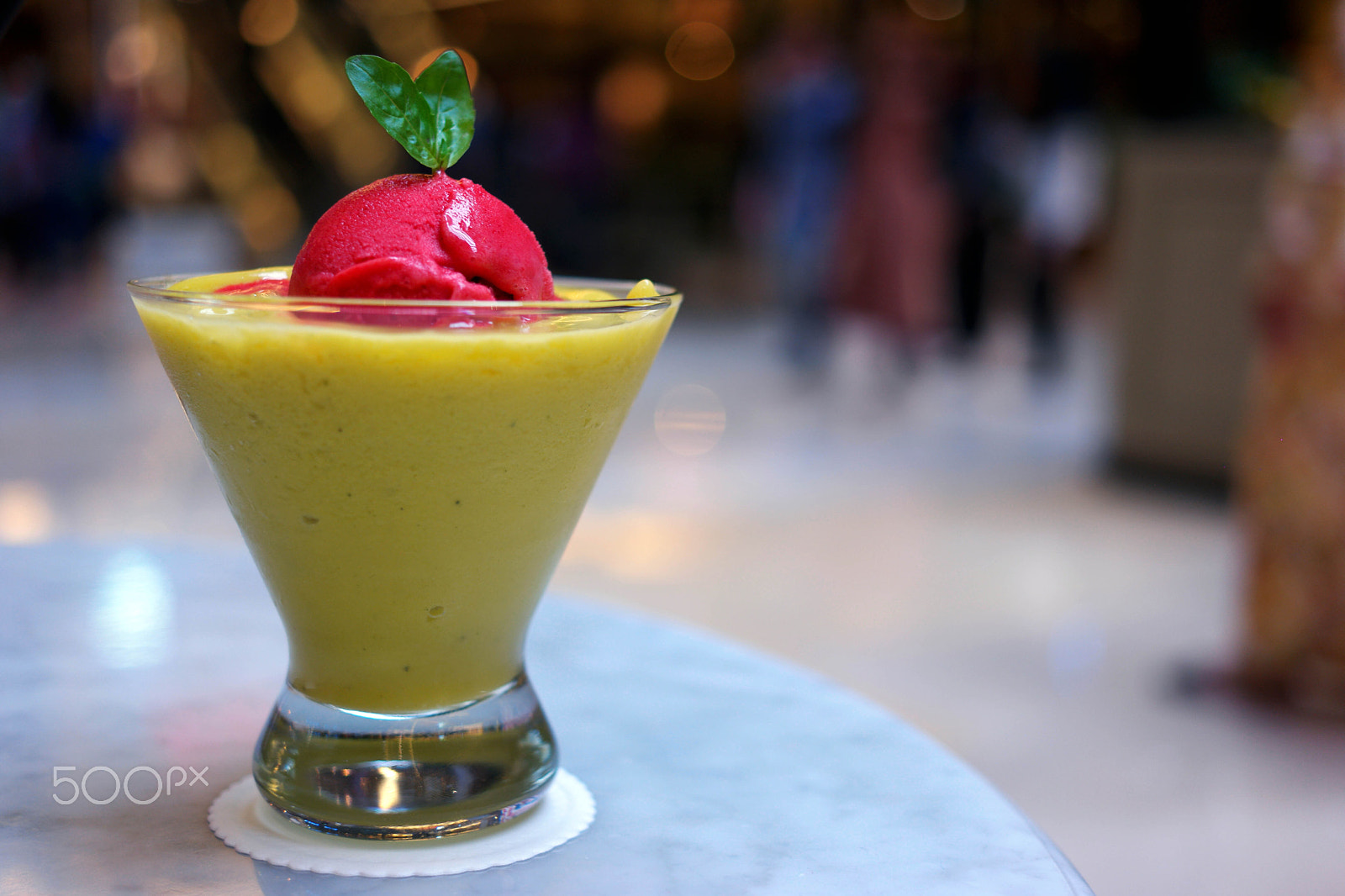 NX 30mm F2 sample photo. Mango juice with basil photography