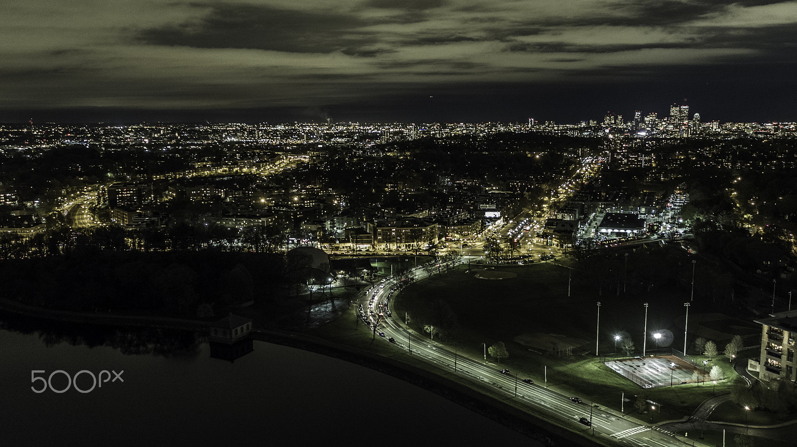 DJI FC550RAW sample photo. Cleveland circle at night hdr photography