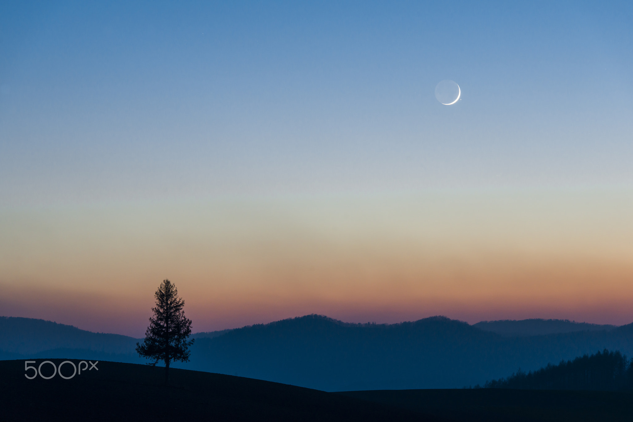 Hills and the Moon