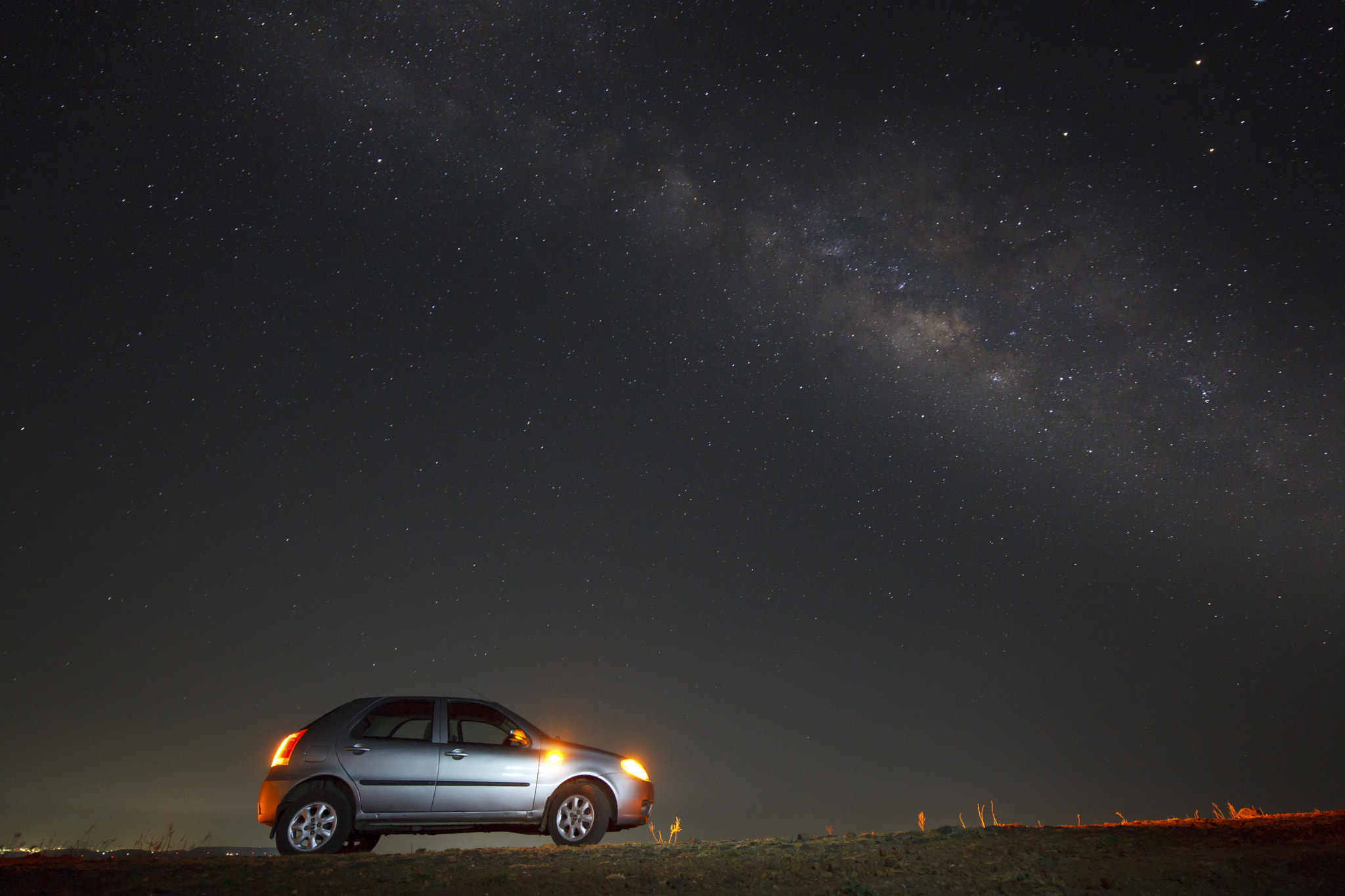 Canon TS-E 17mm F4L Tilt-Shift sample photo. My ride, my stile! car under the galexy, india. photography